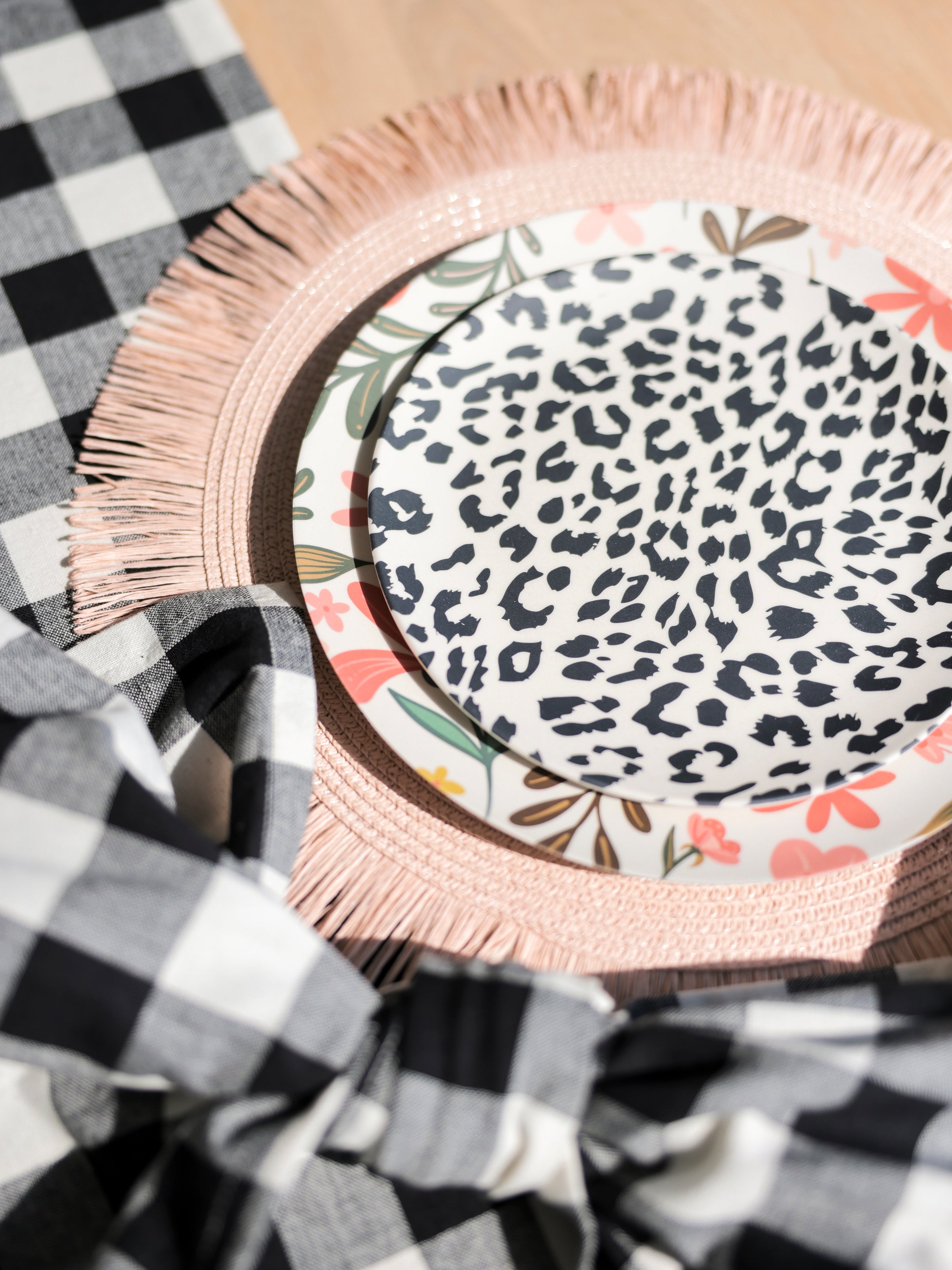 Shiraleah Gina Check Table Runner, Black - FINAL SALE ONLY