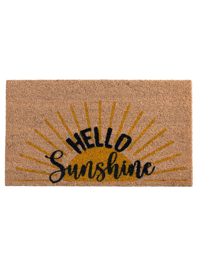 Shiraleah "Hello Sunshine" Doormat, Natural