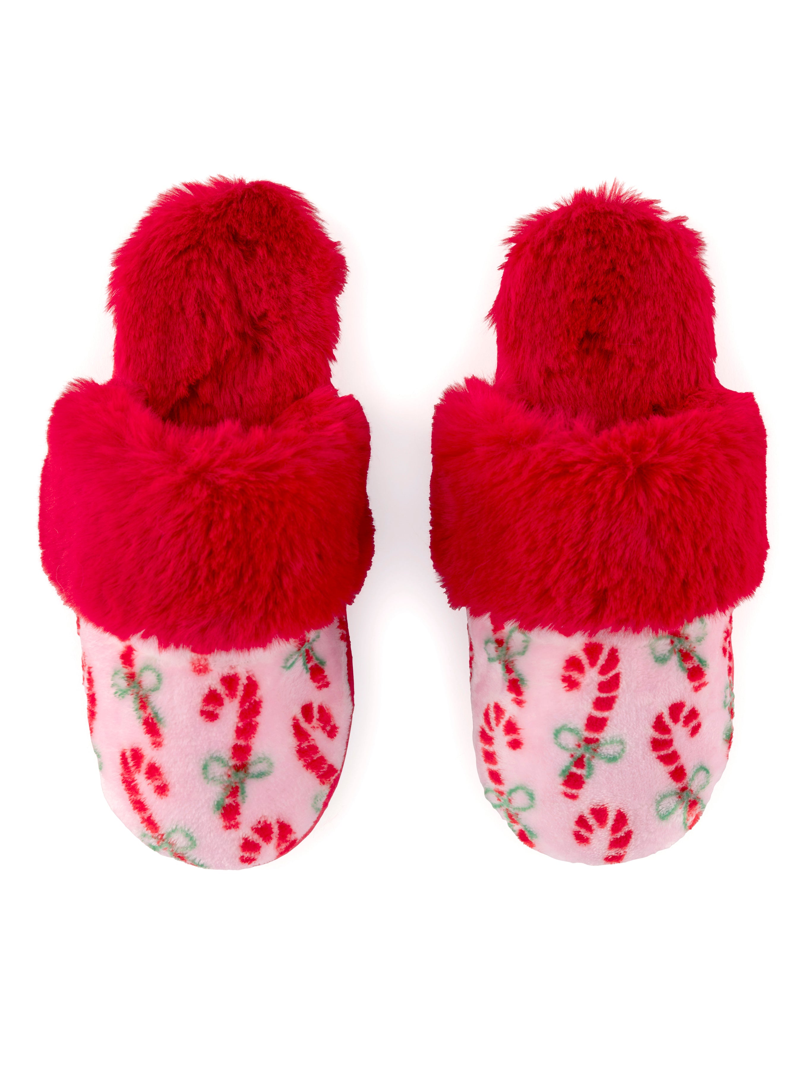 Shiraleah Felicity Candy Cane Slippers MULTI