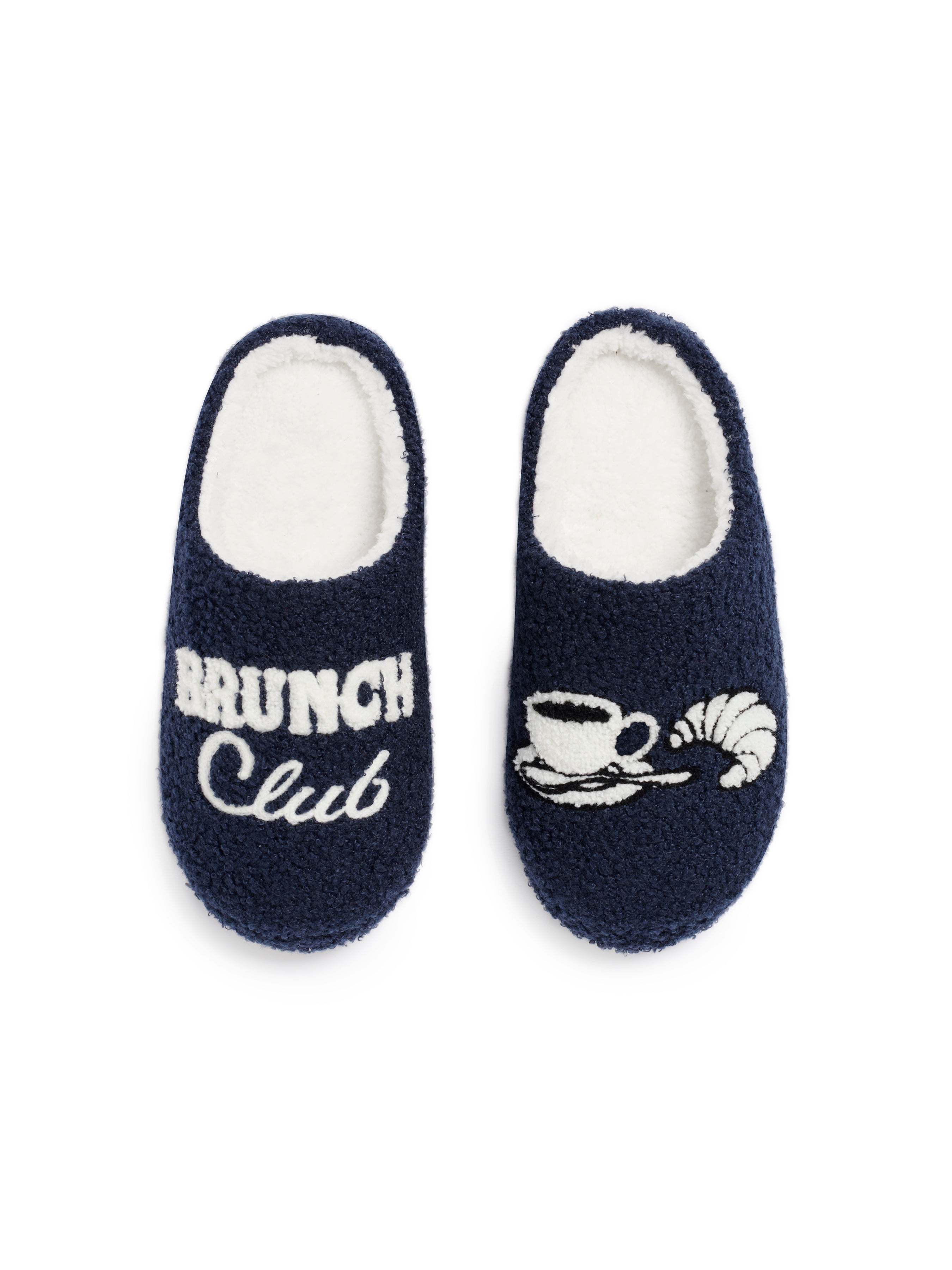 Shiraleah "Brunch Club" Slippers, Navy