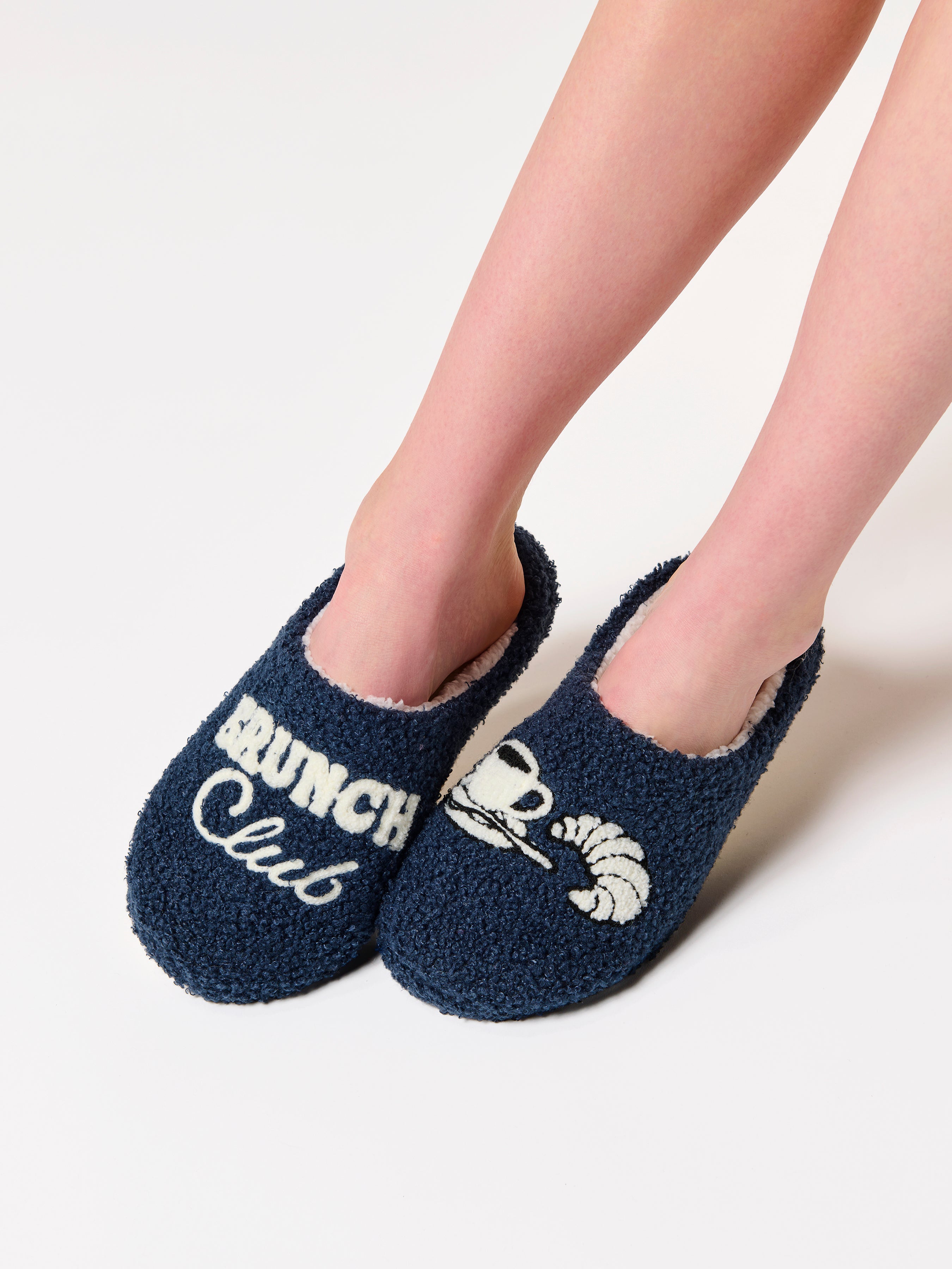 Shiraleah "Brunch Club" Slippers, Navy