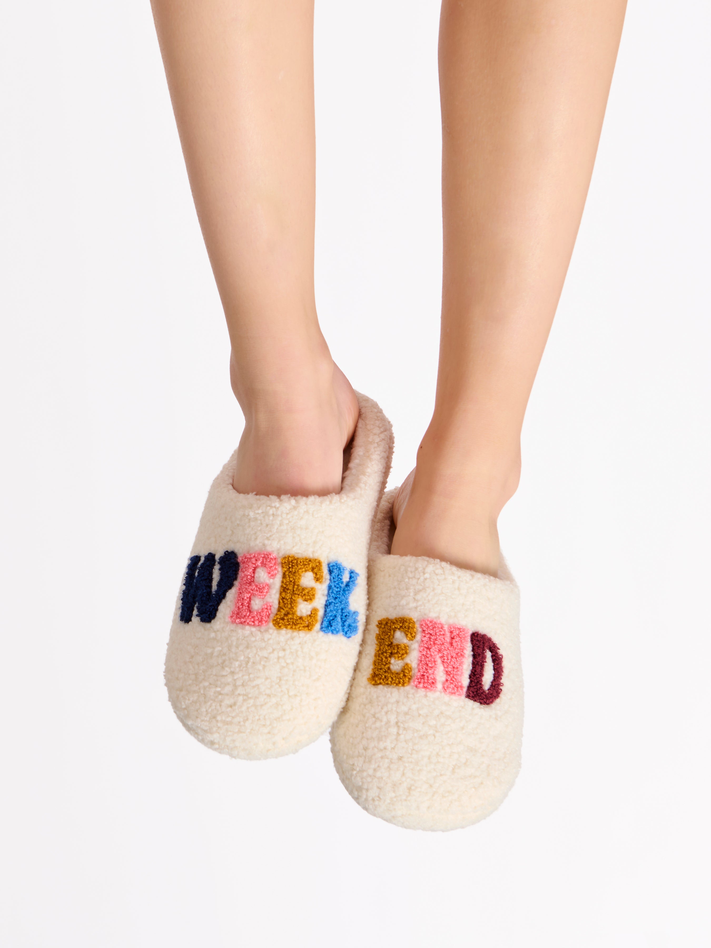 Shiraleah "Weekend" Slippers, Ivory