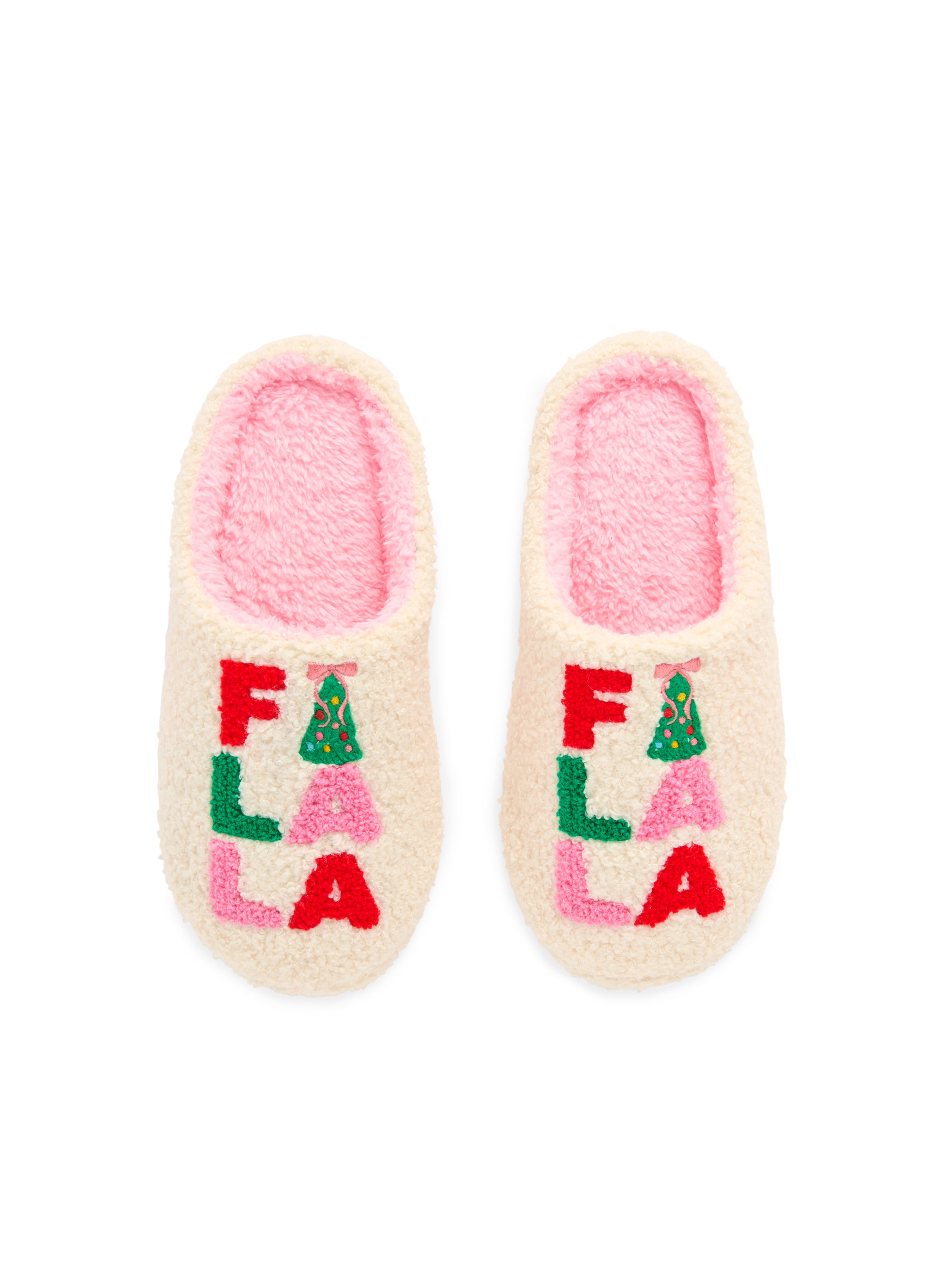 Shiraleah "Fa La La" Slippers IVORY / S/M