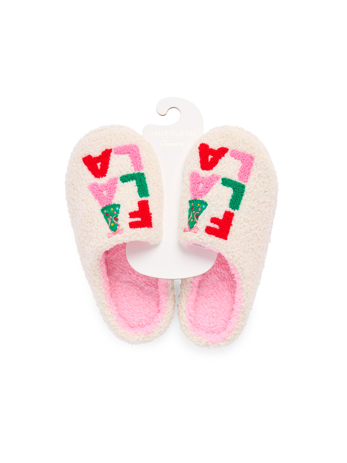 Shiraleah "Fa La La" Slippers IVORY / S/M