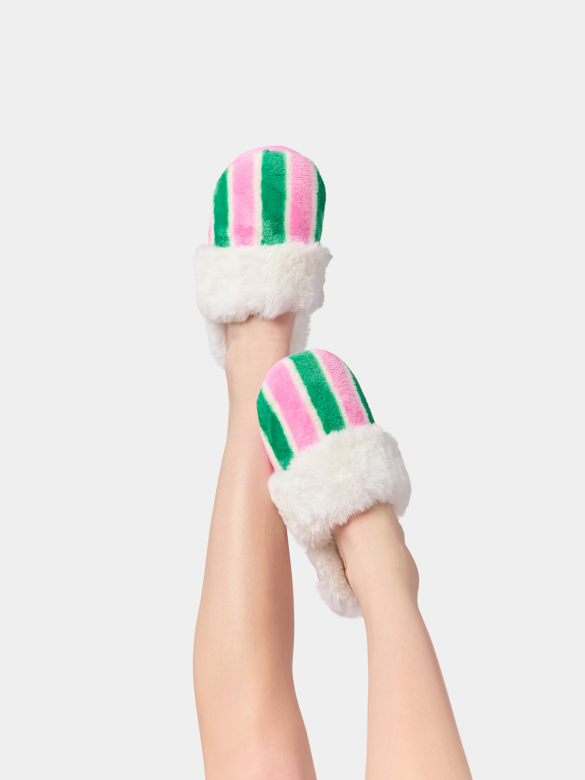 Shiraleah Holly Stripe Slippers WHITE / S/M