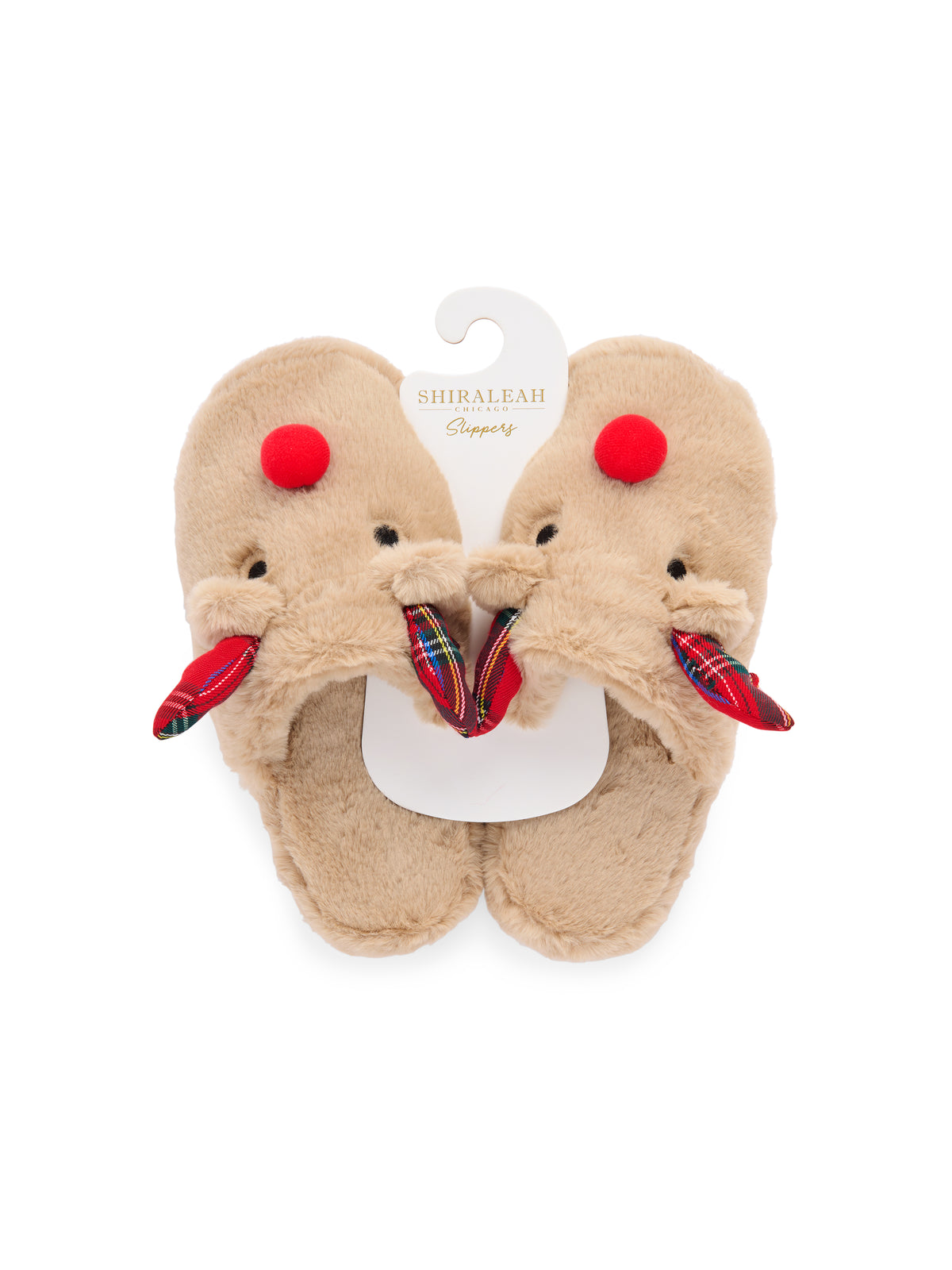Shiraleah Reindeer Slippers BROWN / S/M