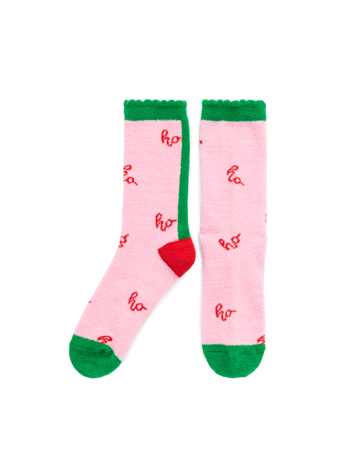 Shiraleah "Ho Ho Ho" Socks, Pink