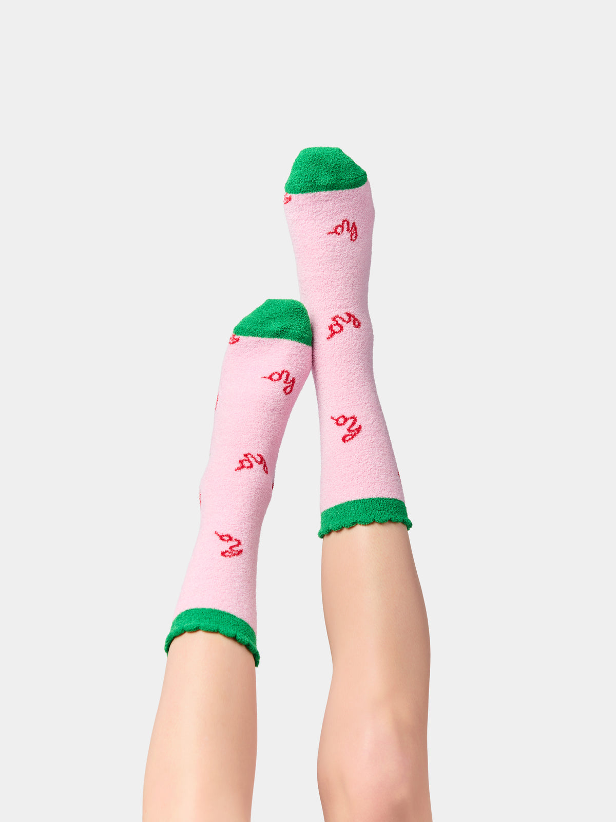 Shiraleah "Ho Ho Ho" Socks, Pink