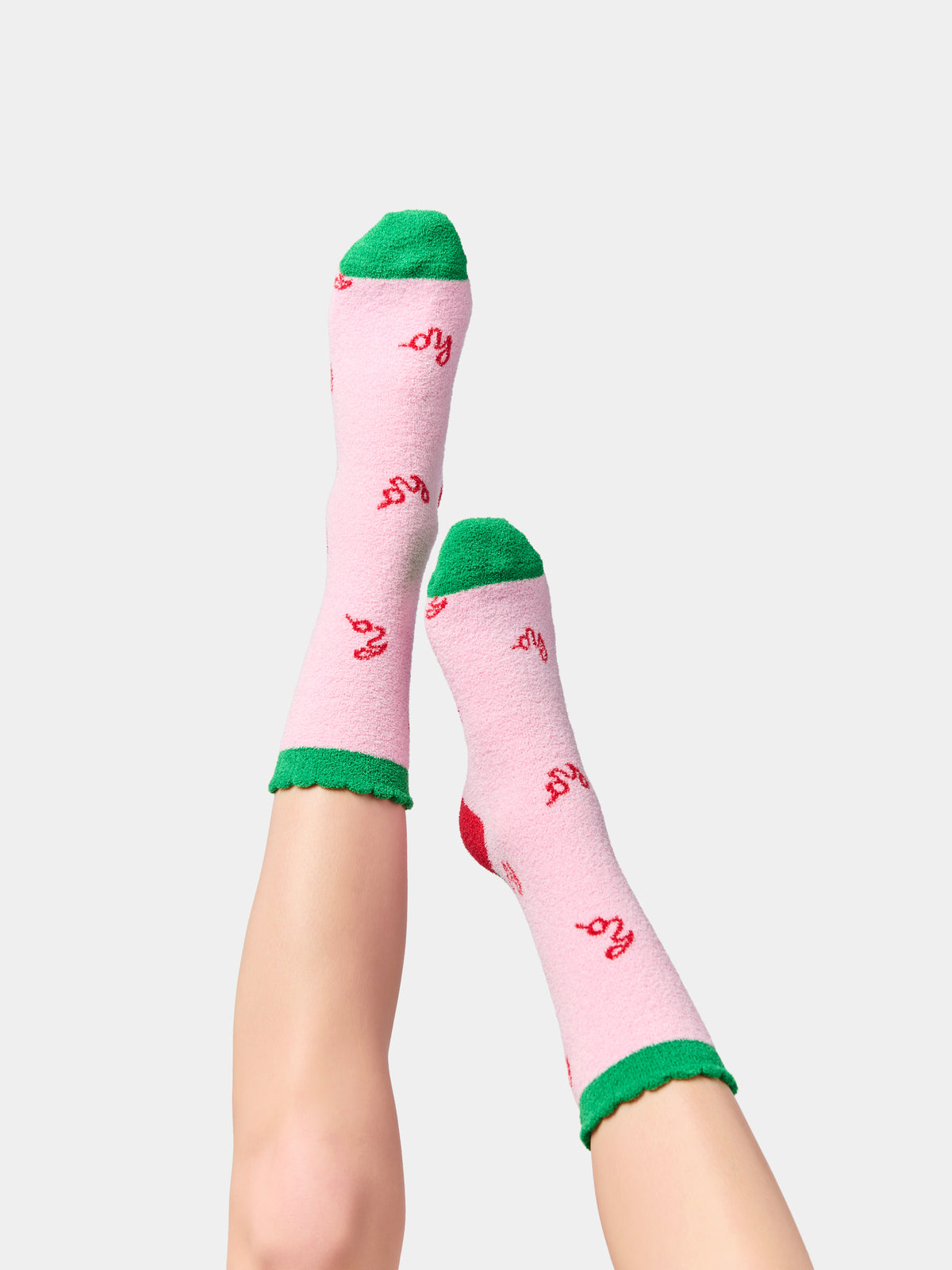 Shiraleah "Ho Ho Ho" Socks, Pink