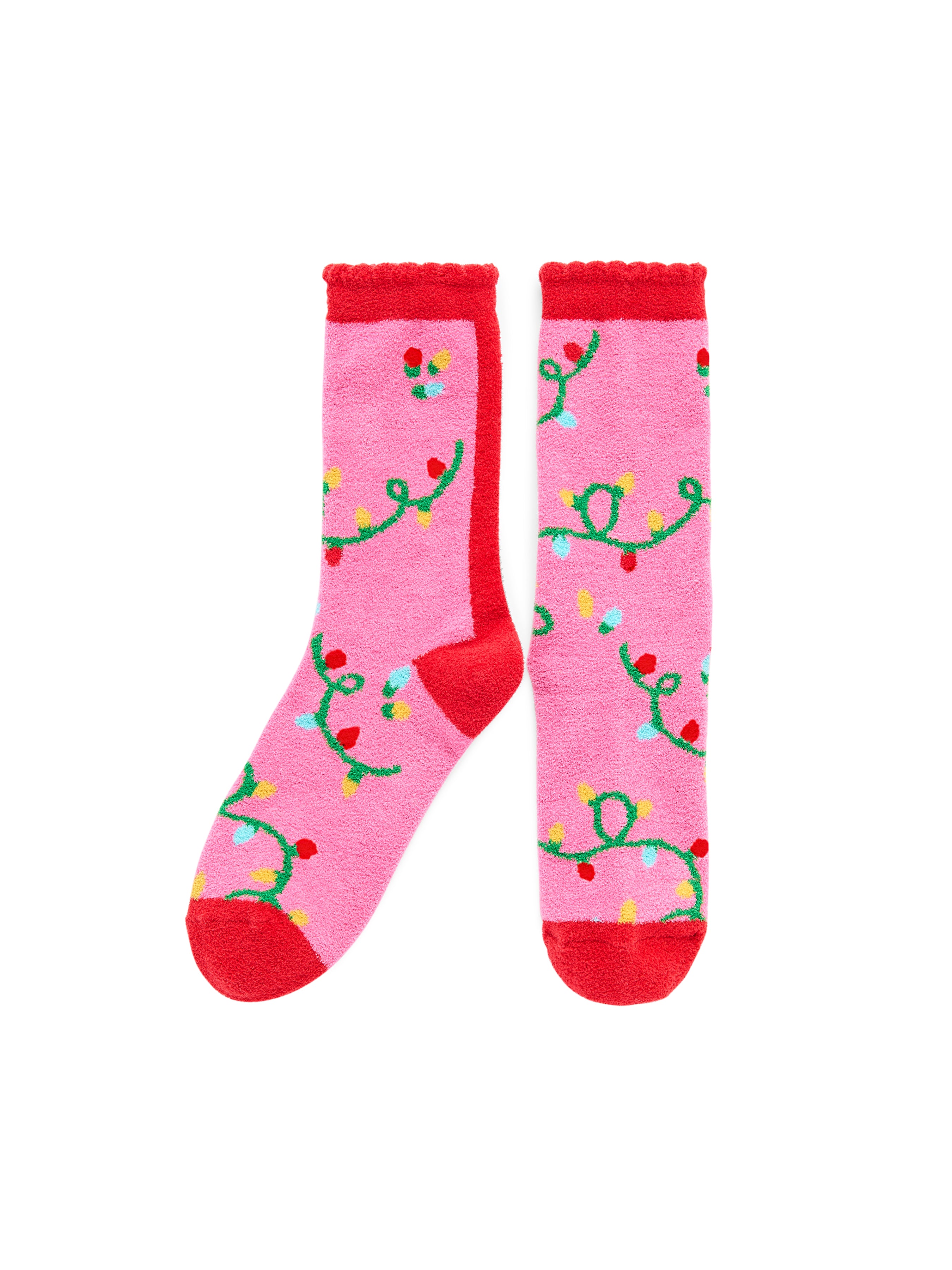 Shiraleah String Lights Socks, Pink