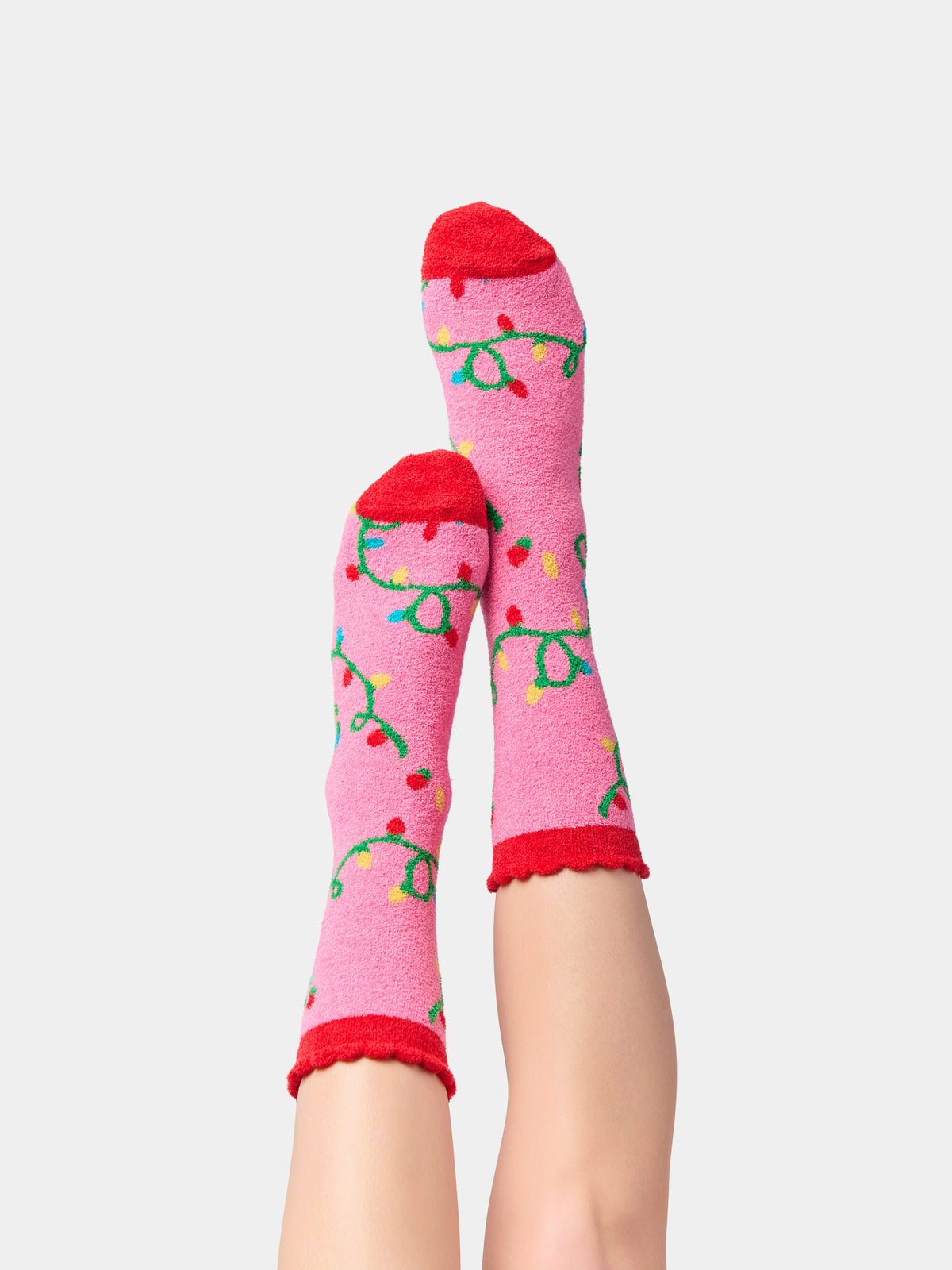 Shiraleah String Lights Socks, Pink