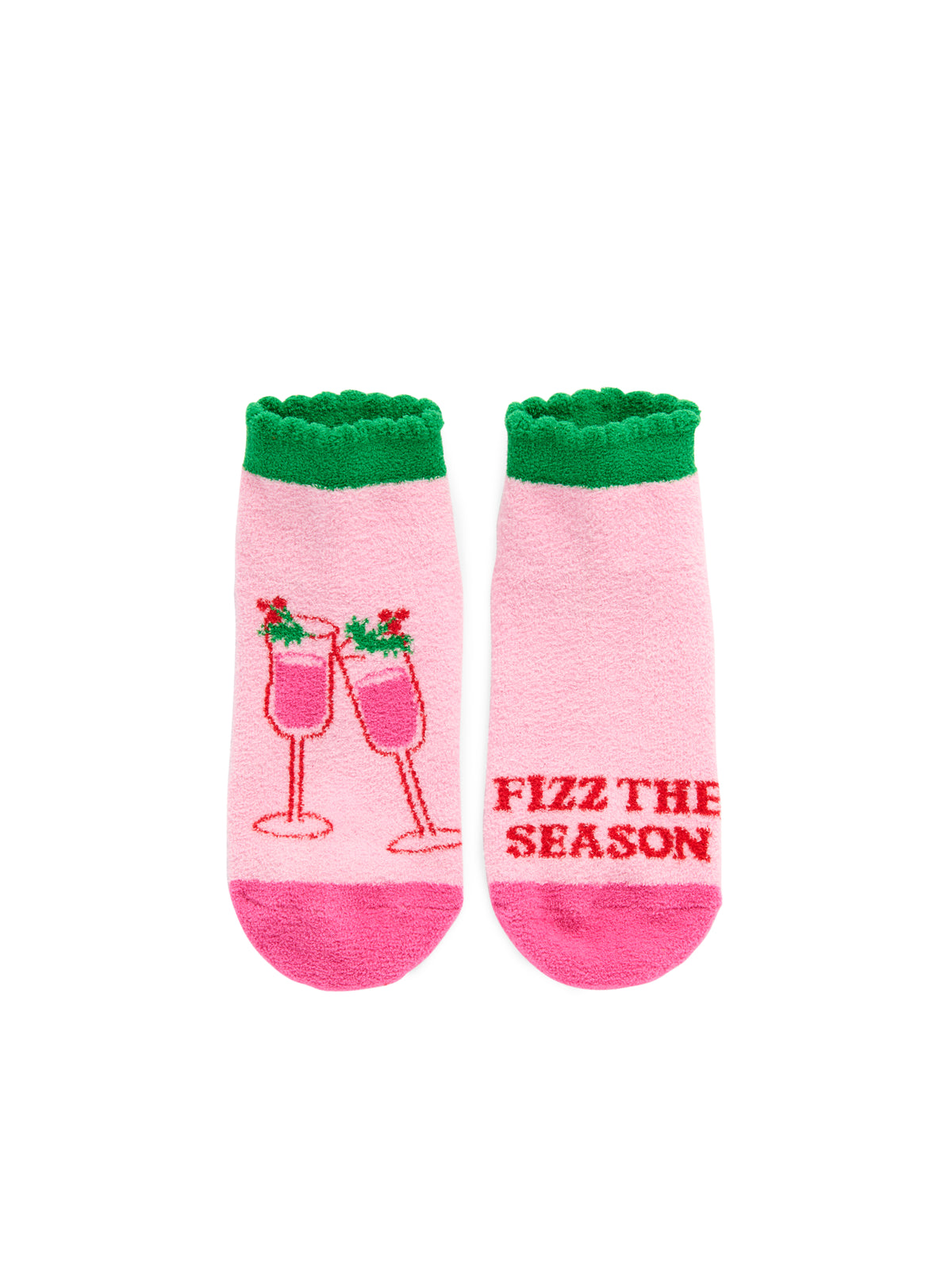 Shiraleah "Fizz The Season" Home Socks, Pink