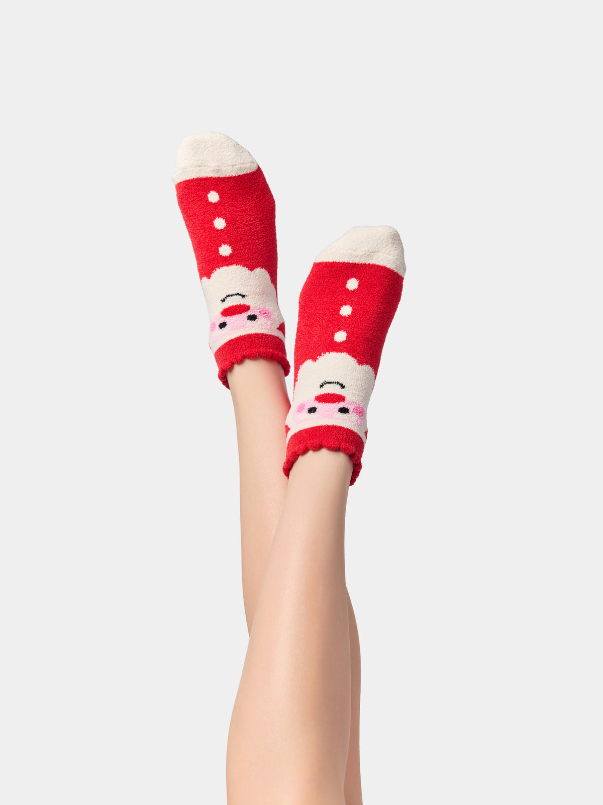 Shiraleah Santa Home Socks, Red