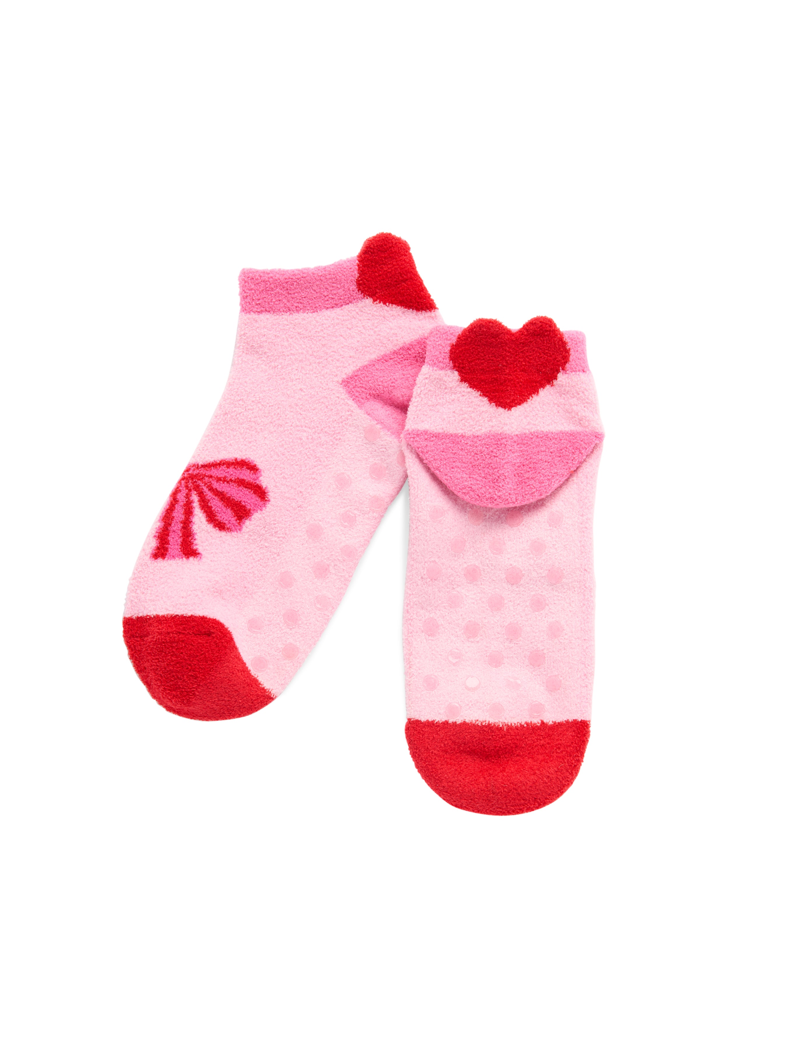 Shiraleah Bow Home Socks, Pink