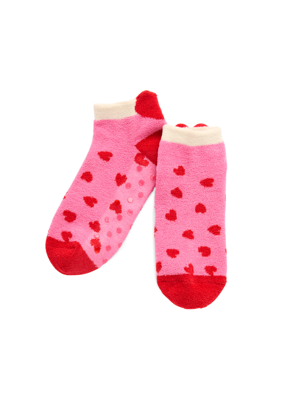 Shiraleah Mini Hearts Home Socks, Pink