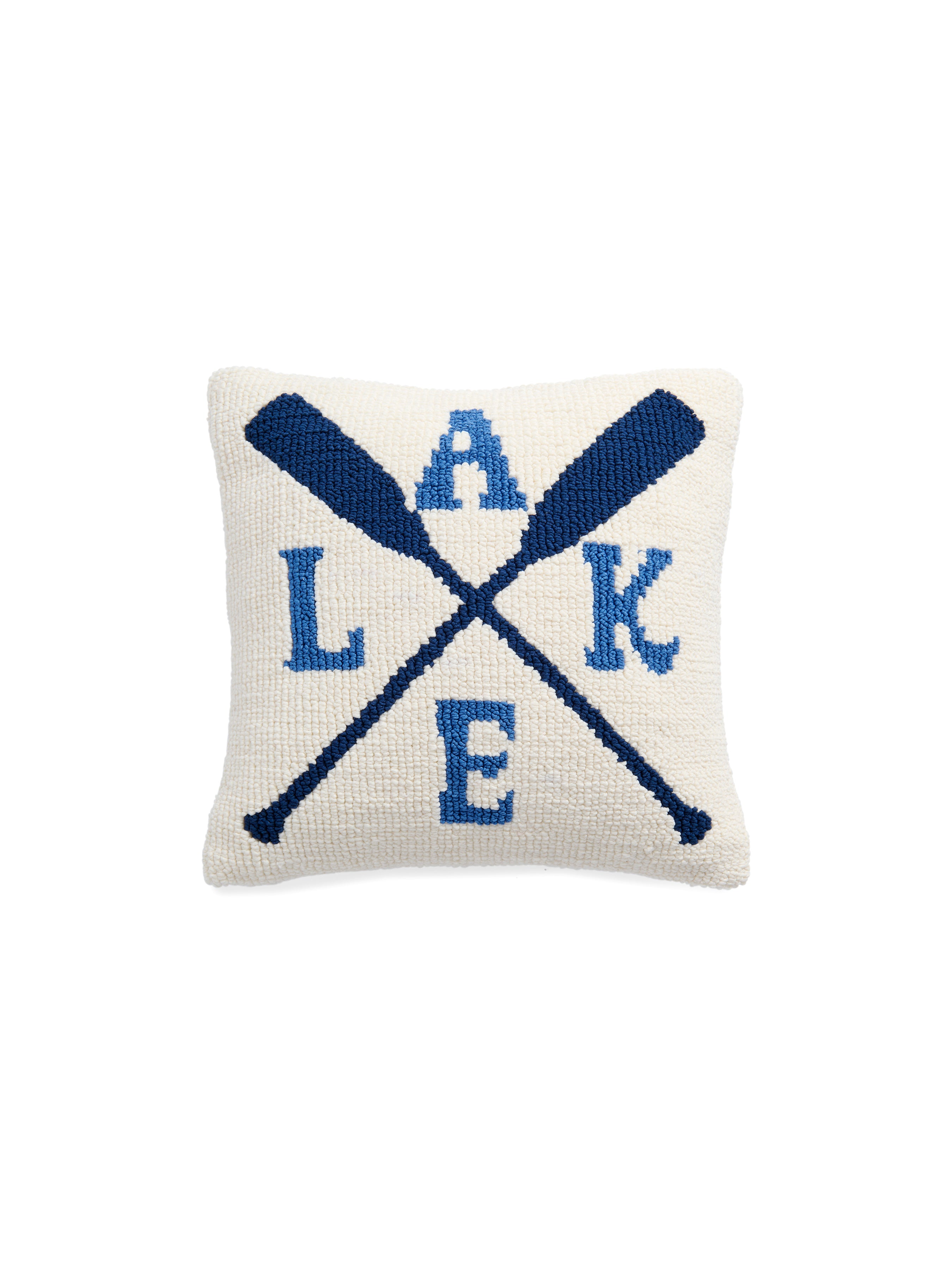 Shiraleah Lake/Oars Pillow, White