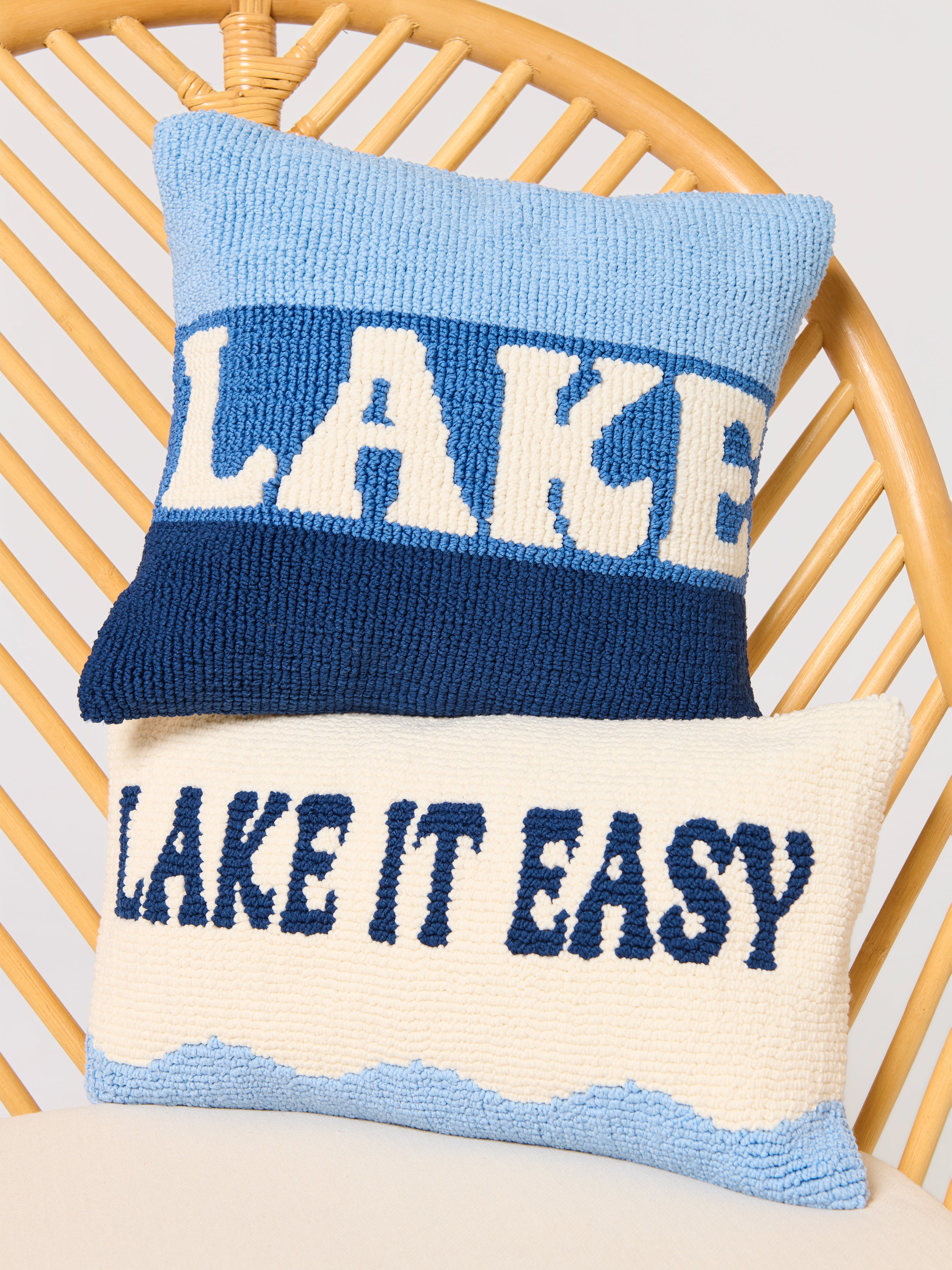 Shiraleah "Lake It Easy" Pillow, White