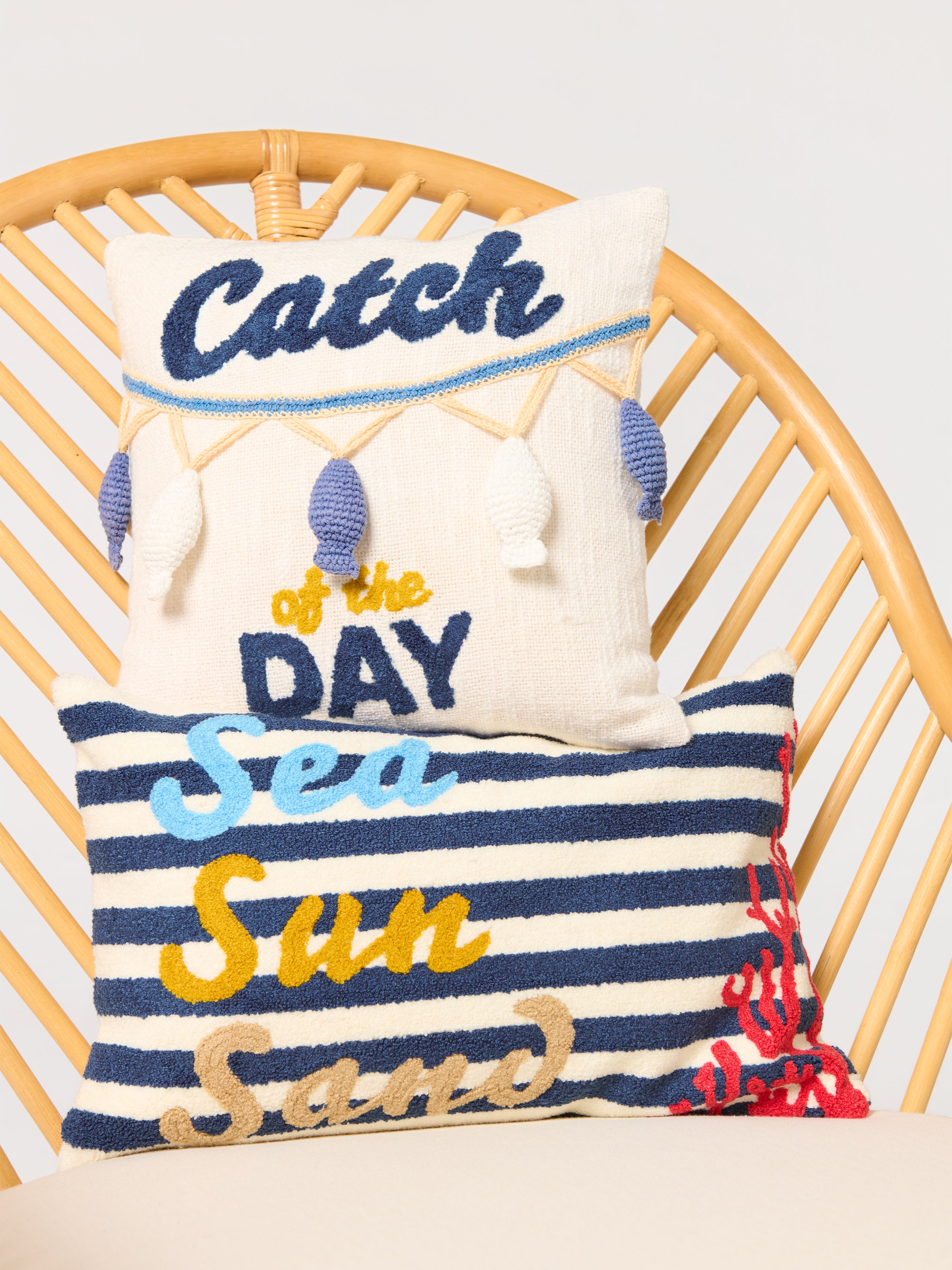 Shiraleah "Sea, Sun, Sand" Pillow, Multi
