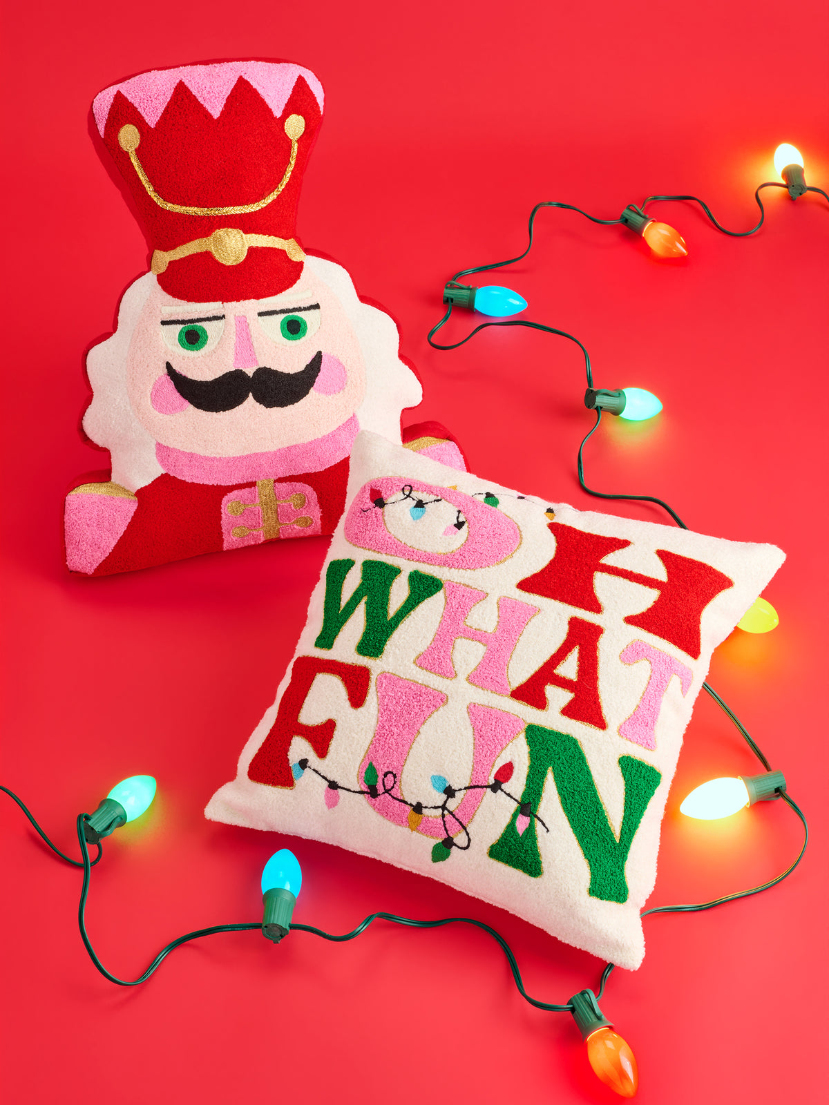 Shiraleah Peppermint Prince Pillow, Red