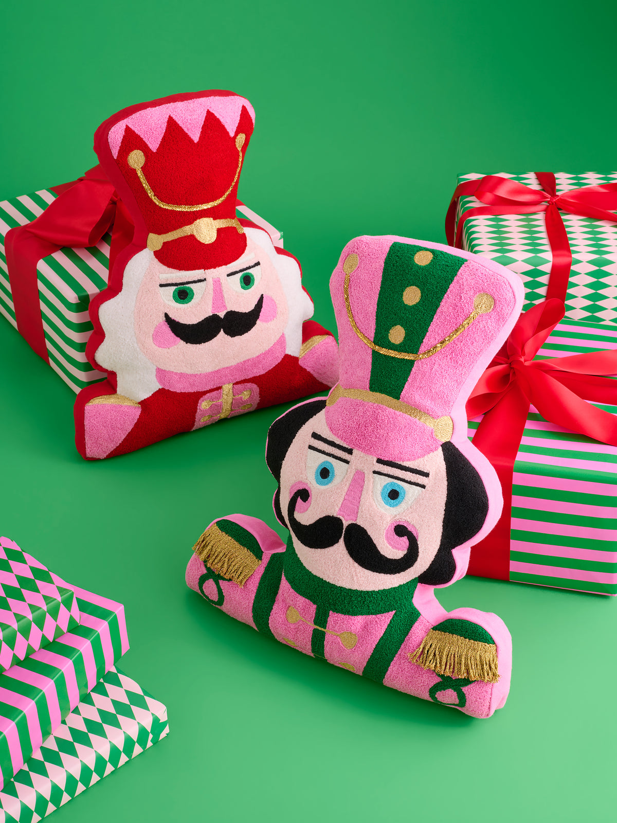 Shiraleah Peppermint Prince Pillow, Red