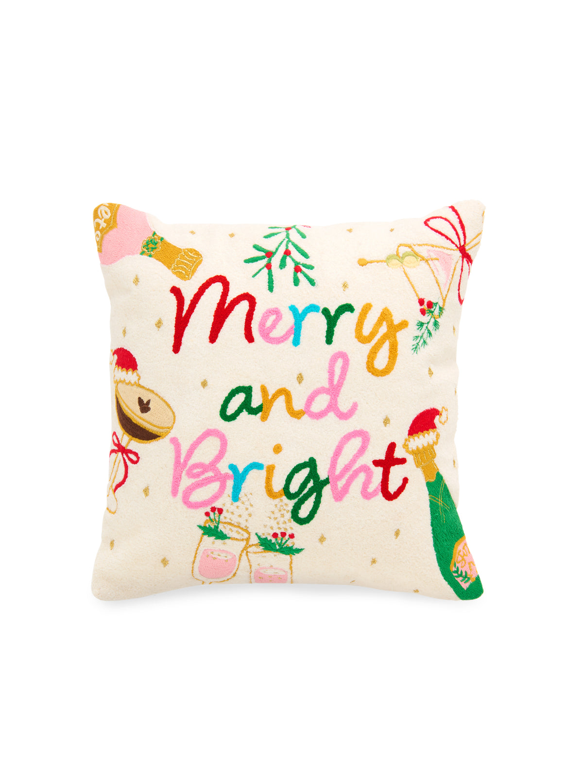 Shiraleah "Merry And Bright" Pillow, Multi