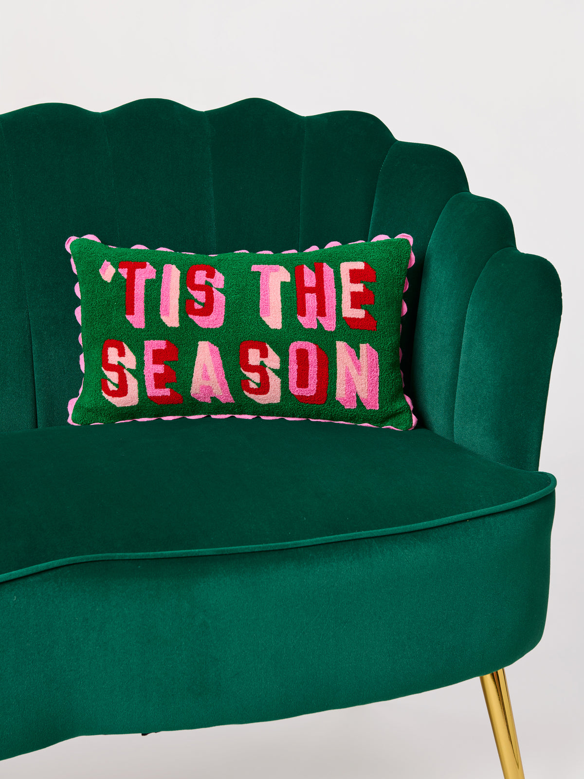Shiraleah "'Tis The Season" Pillow, Green