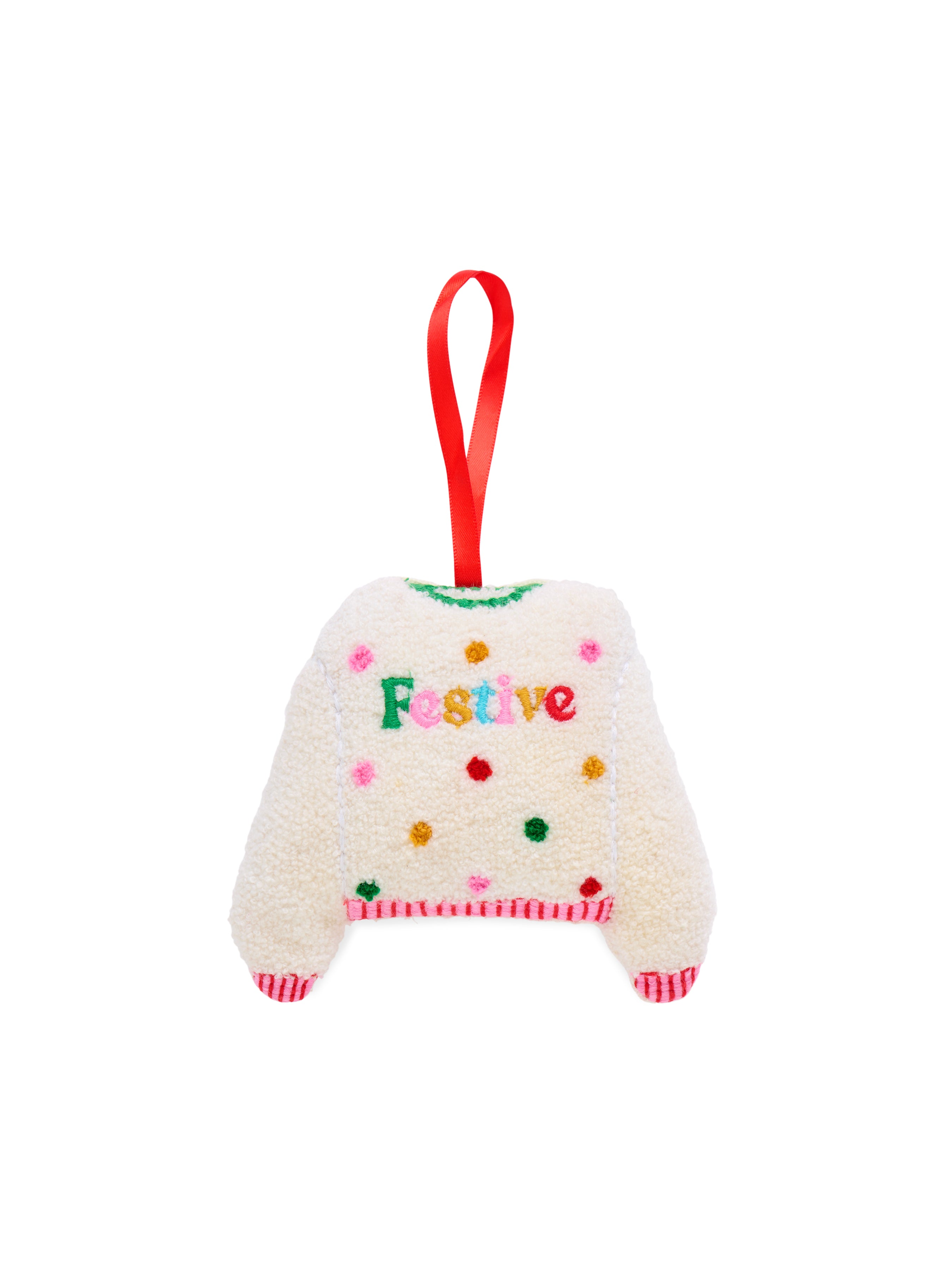 Shiraleah "Festive" Sweater Ornament, Ivory