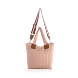 Shiraleah Ezra Quilted Nylon Tote, Blush - FINAL SALE ONLY