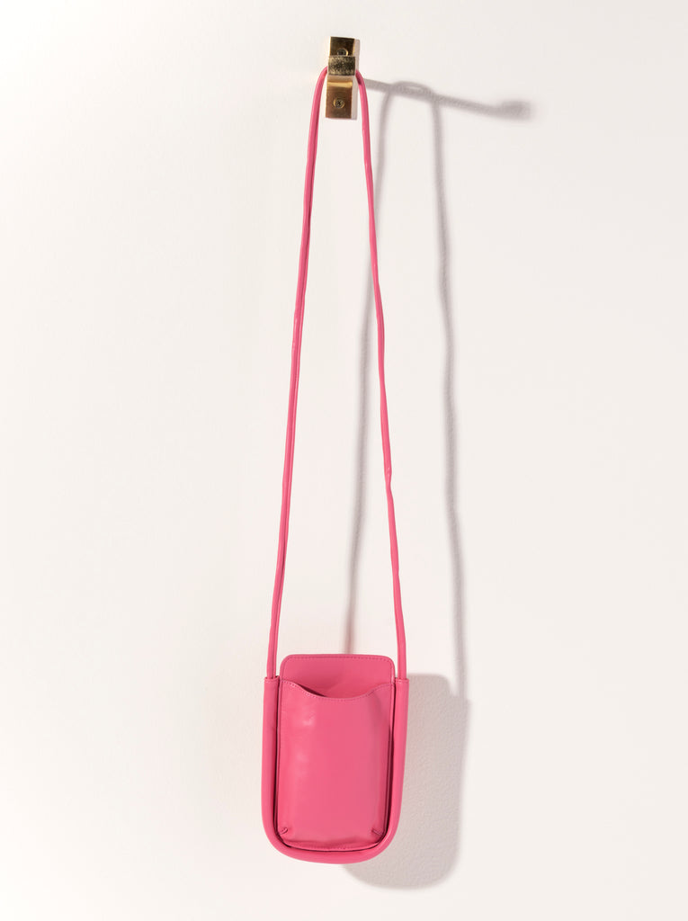 Shiraleah Plaid Mirabel Camera Cross-body Bag, Pink and Red