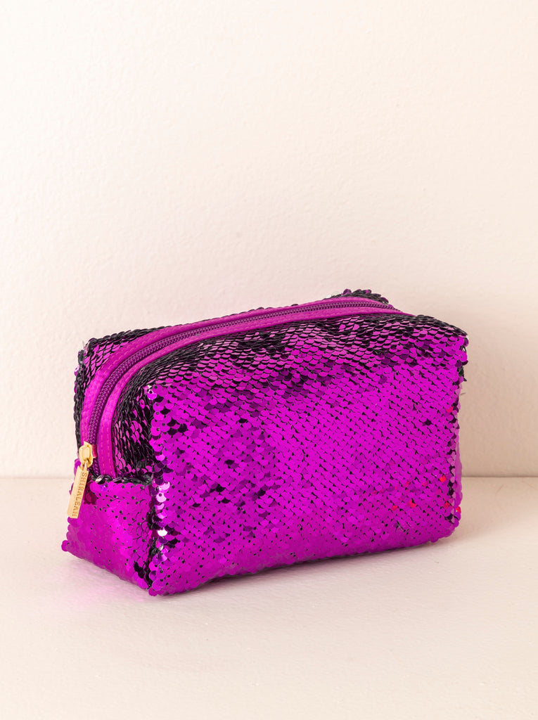 Sequin discount cosmetic bag