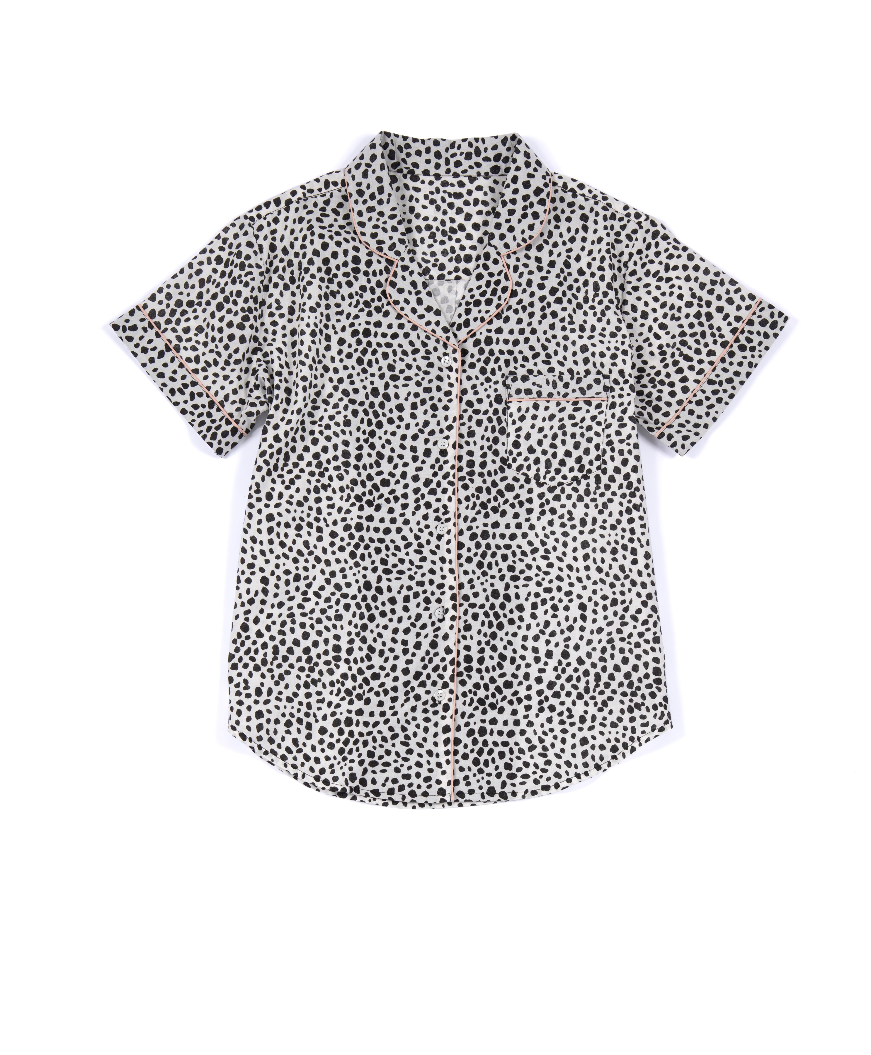 Shiraleah Lauren Spot Print PJ Set, Black - FINAL SALE ONLY