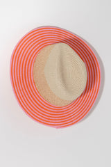 Ensure your face stays shaded this summer with Shiraleah's Armida Hat. Made from a natural paper straw base, this trendy beach hat features a chic orange and pink stripe design on the rim that can match any outfit. Pair with other items from Shiraleah to complete your look!
