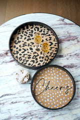 Shiraleah "Cheers" Decorative Tray, Black - FINAL SALE ONLY