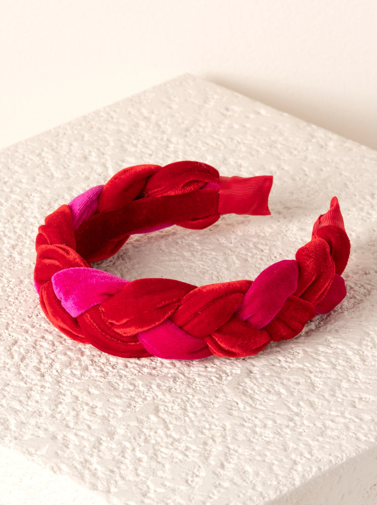 One of a Kind headband | Vintage top velvet ribbon magenta feathered bird hair headband