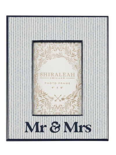Shiraleah Eden "Mr & Mrs" 4" x 6" Picture Frame, Blue