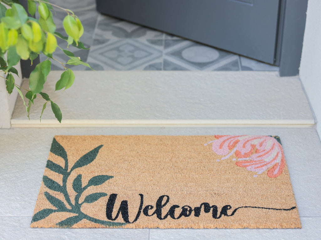 Home Sweet Home Daisy Doormat, Floral Doormats