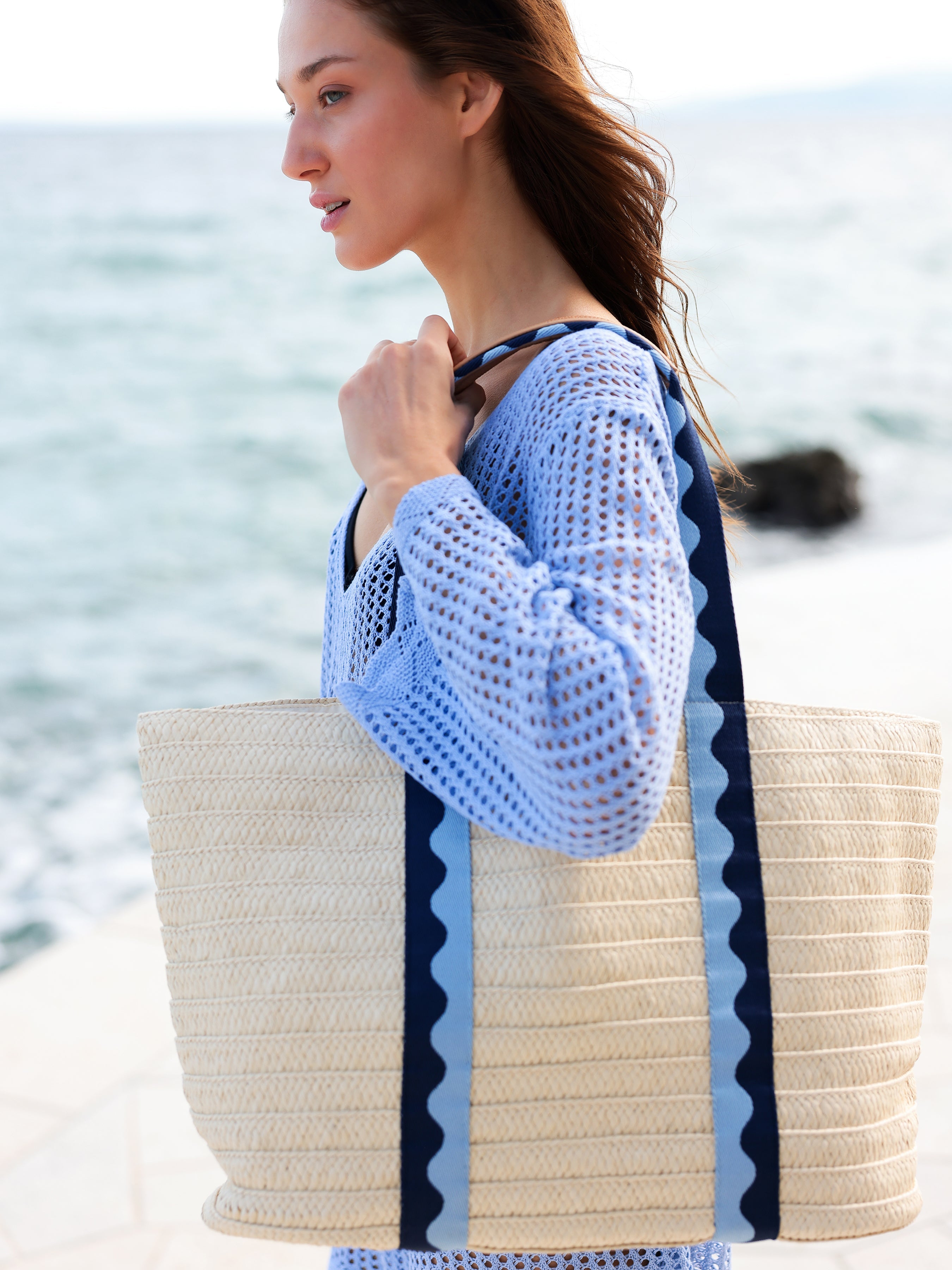 Shiraleah Marbella Tote BLUE