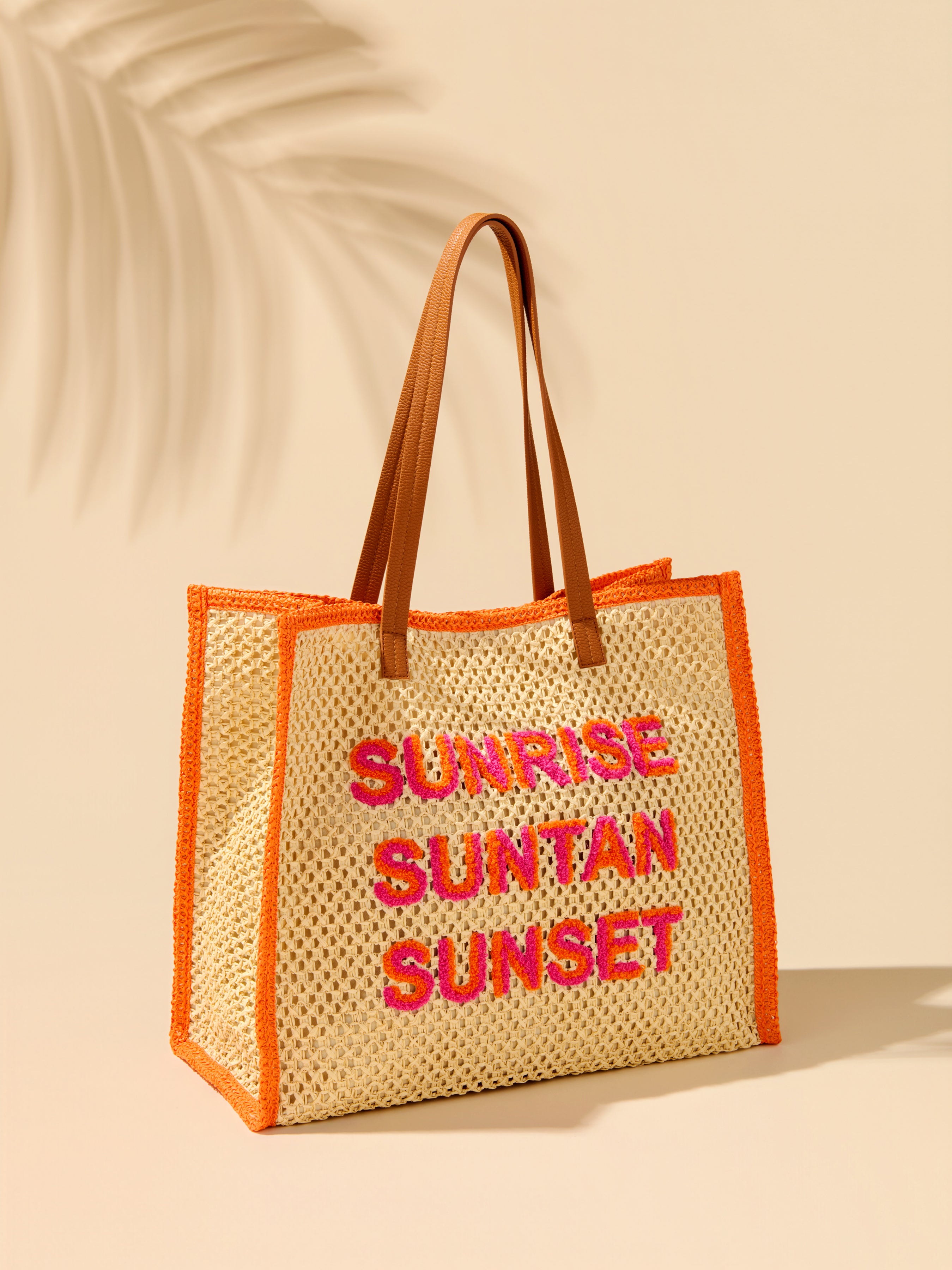 Shiraleah "Sunrise Suntan Sunset" Tote, Natural