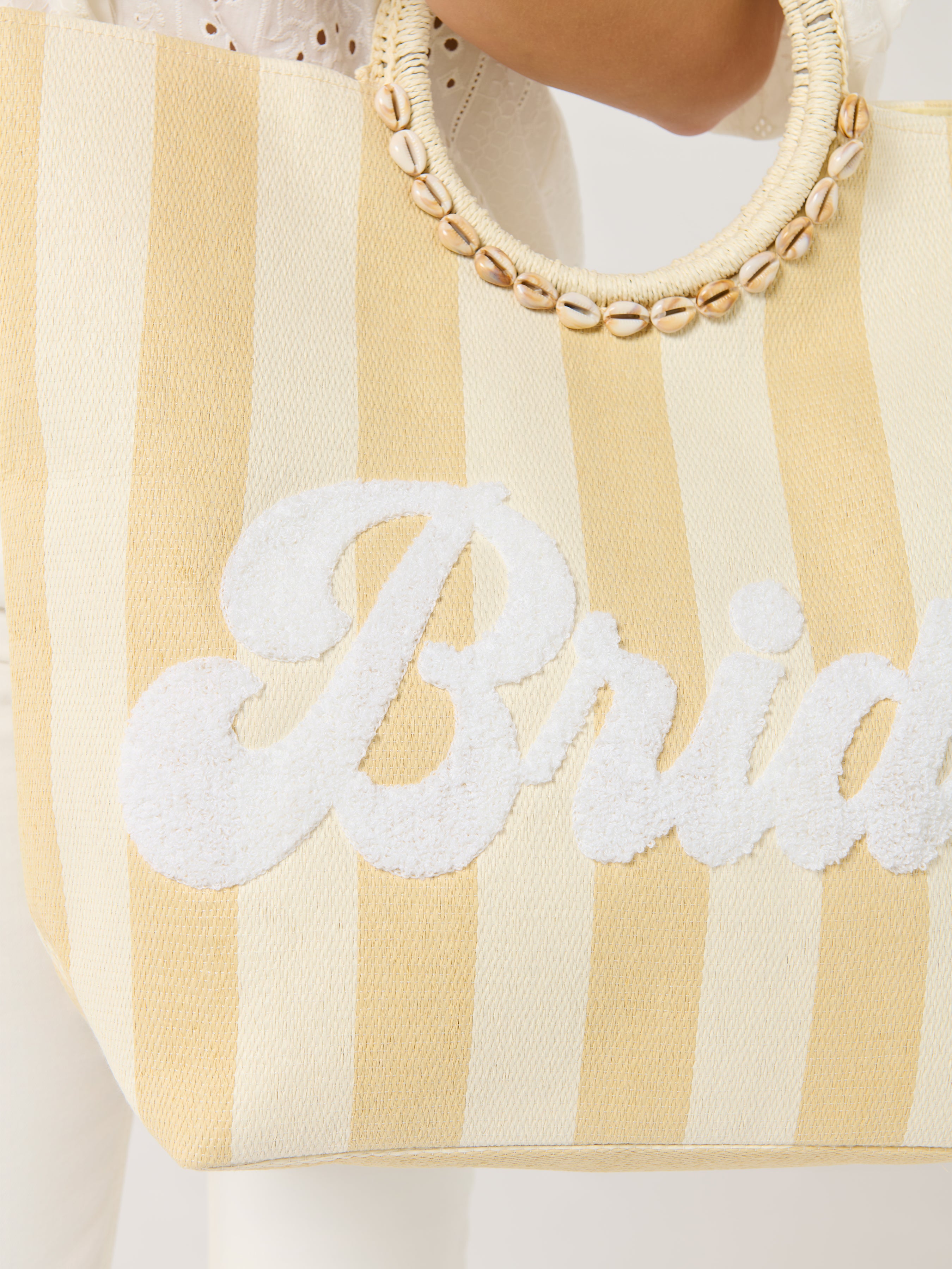 Shiraleah "Bride" Stripe Tote, Natural