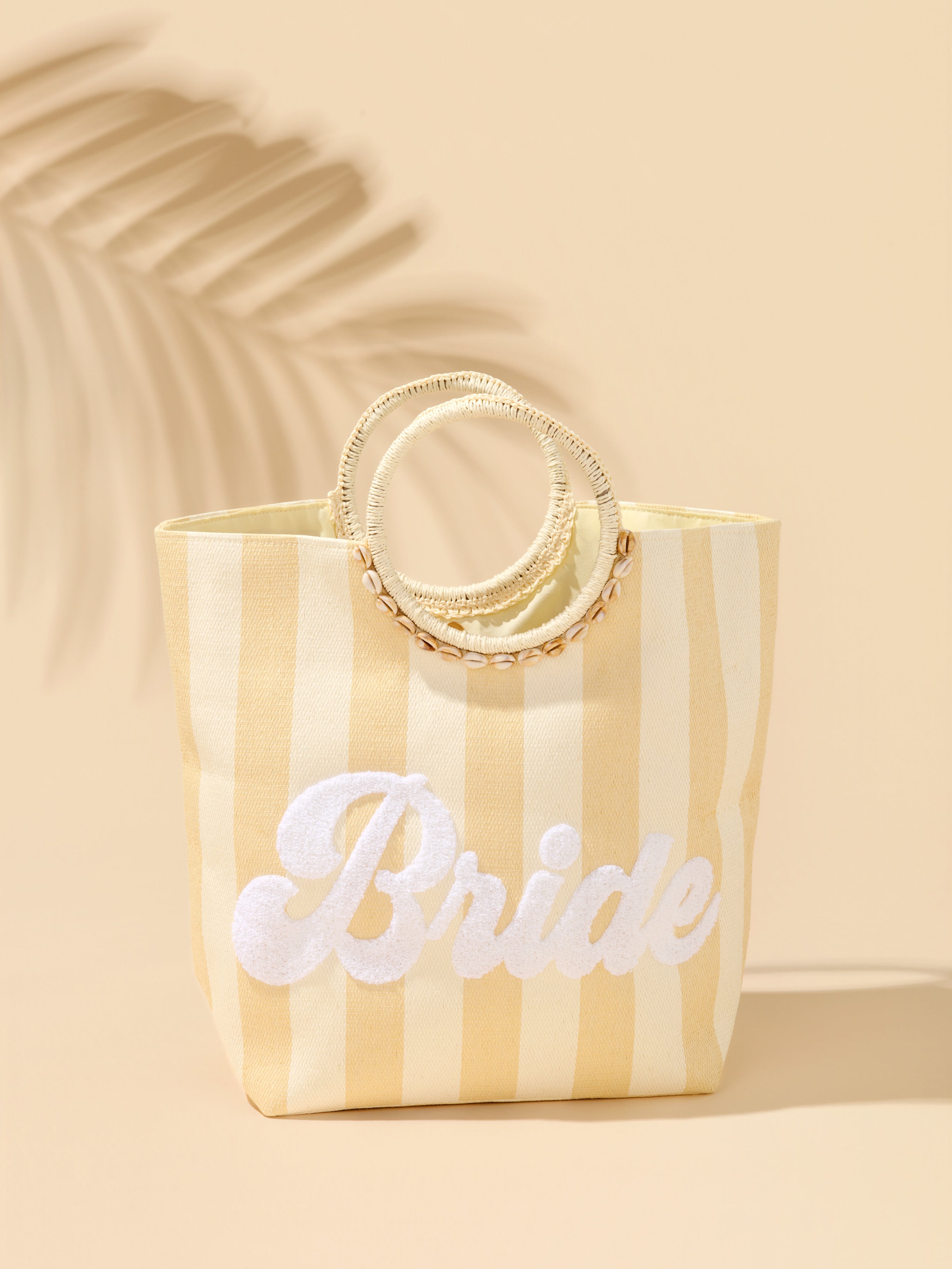 Shiraleah "Bride" Stripe Tote, Natural