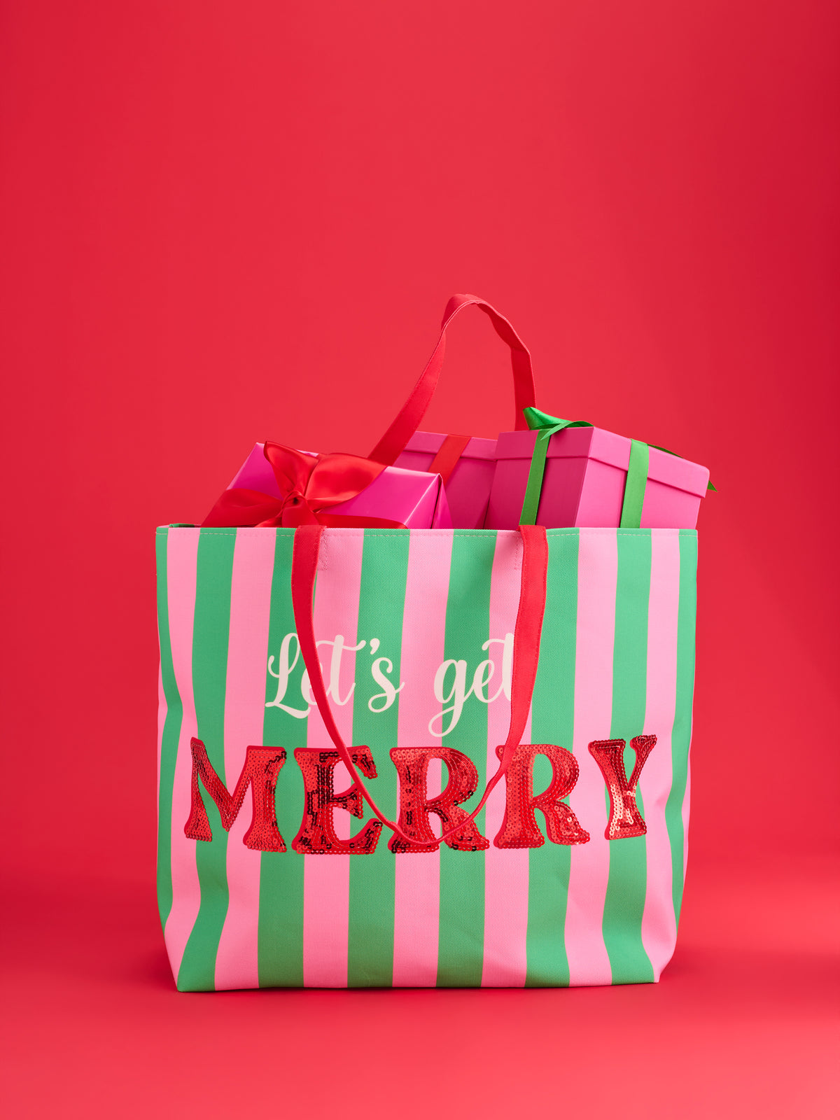 Shiraleah "Let's Get Merry" Gifting Tote, Multi