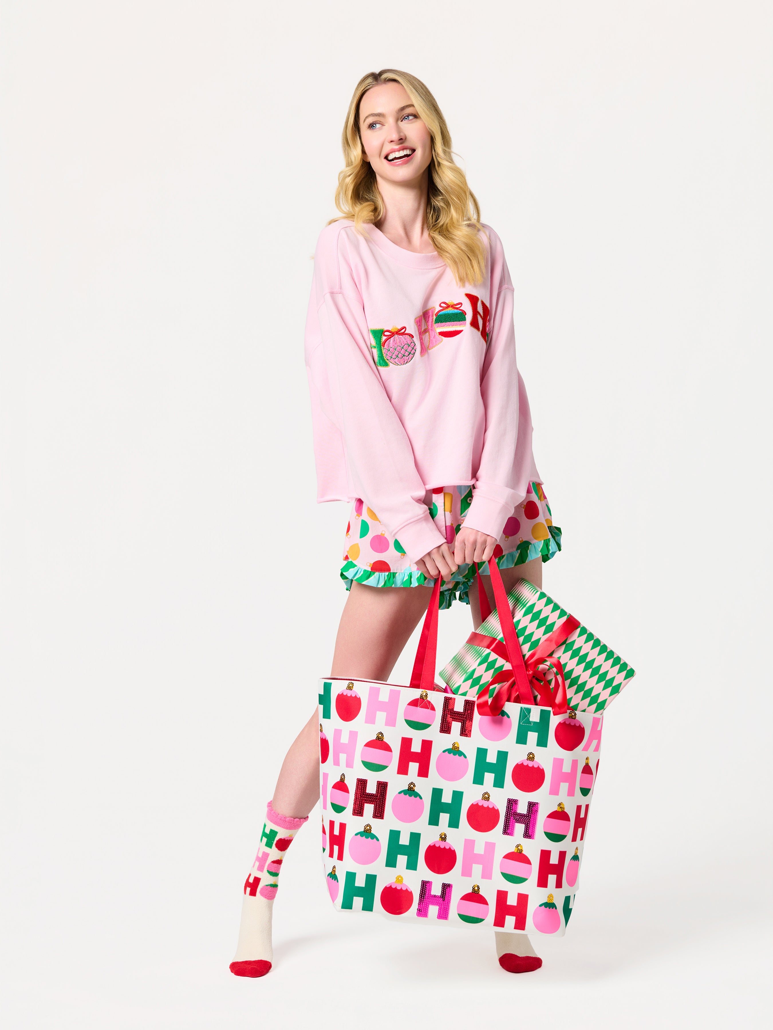 Shiraleah "Ho Ho Ho" Gifting Tote, Multi