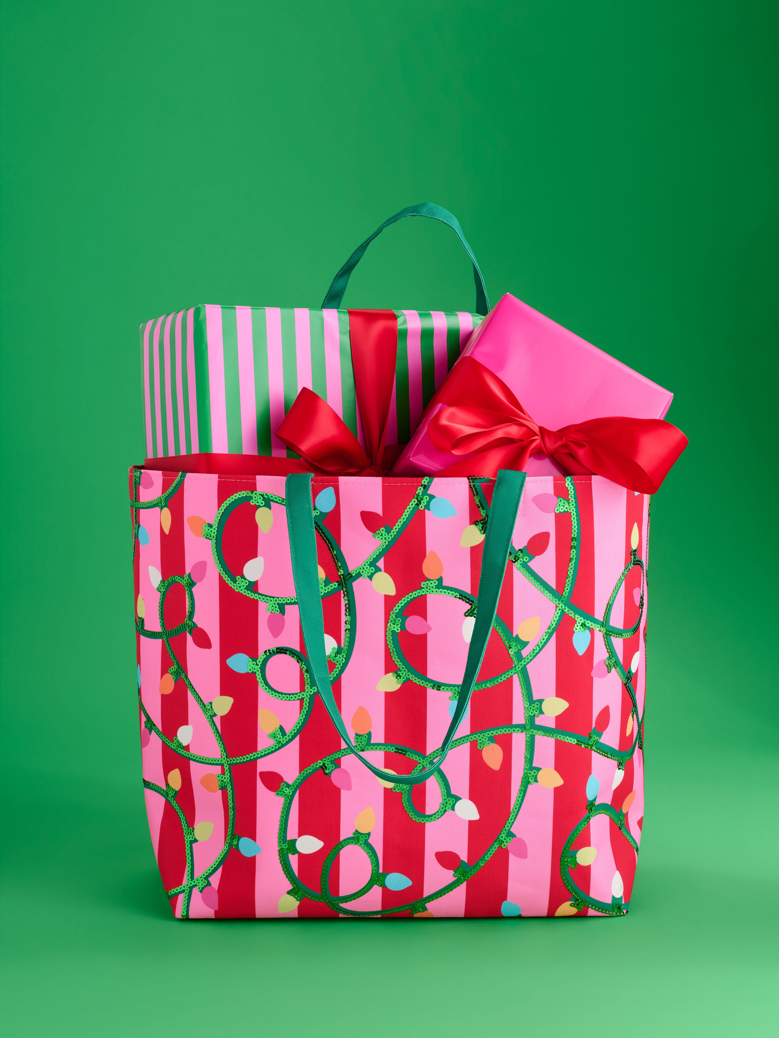 Shiraleah String Lights Gifting Tote, Multi