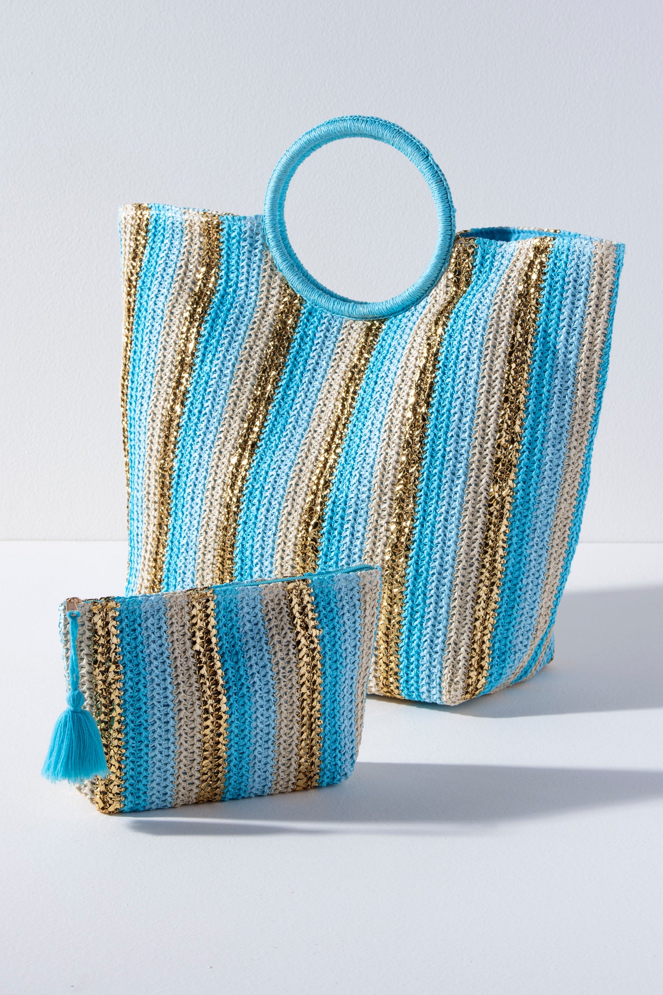 Shiraleah Delilah Tote, Turquoise - FINAL SALE ONLY