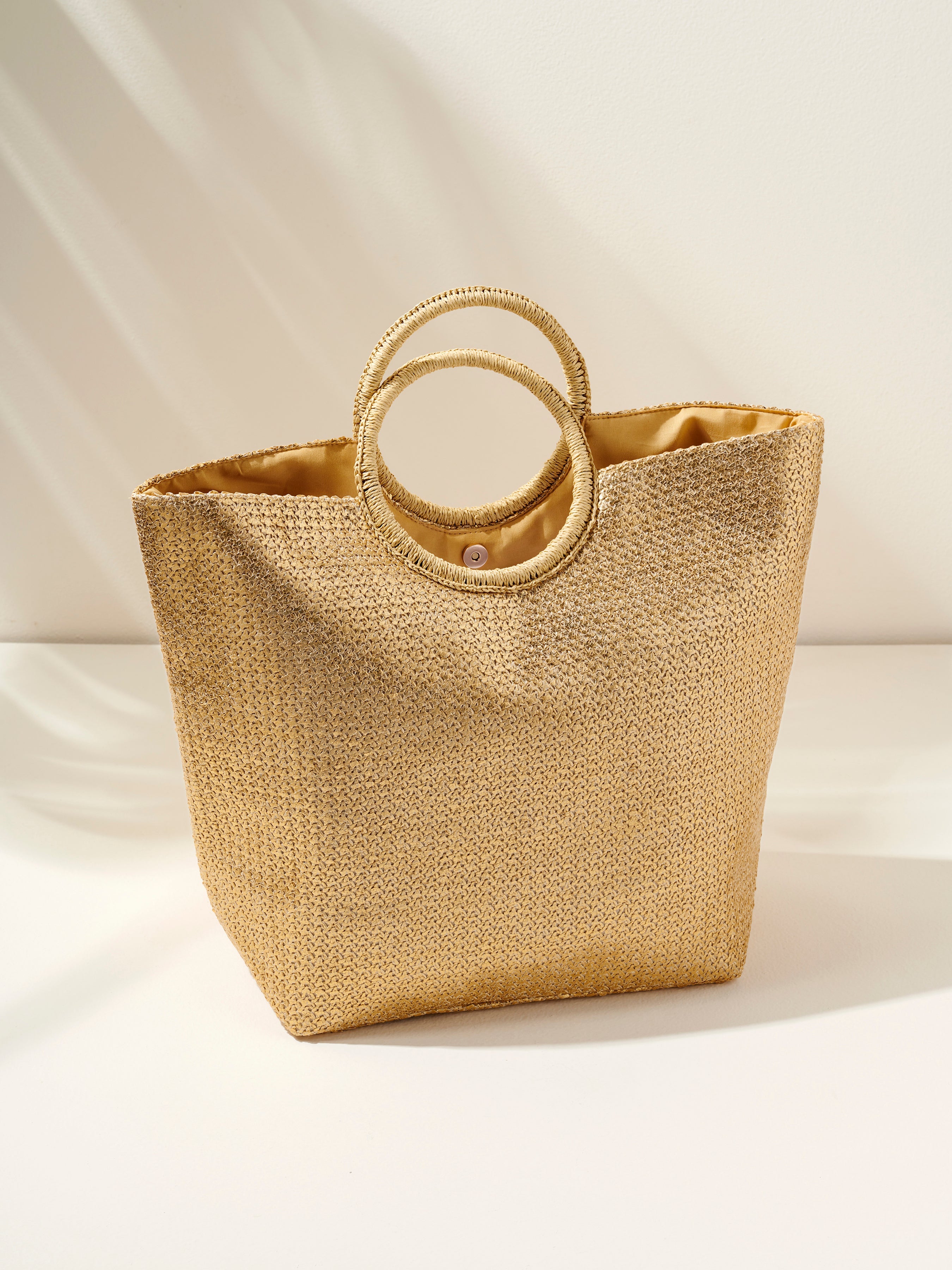 Shiraleah Adora Round Handle Tote, Gold