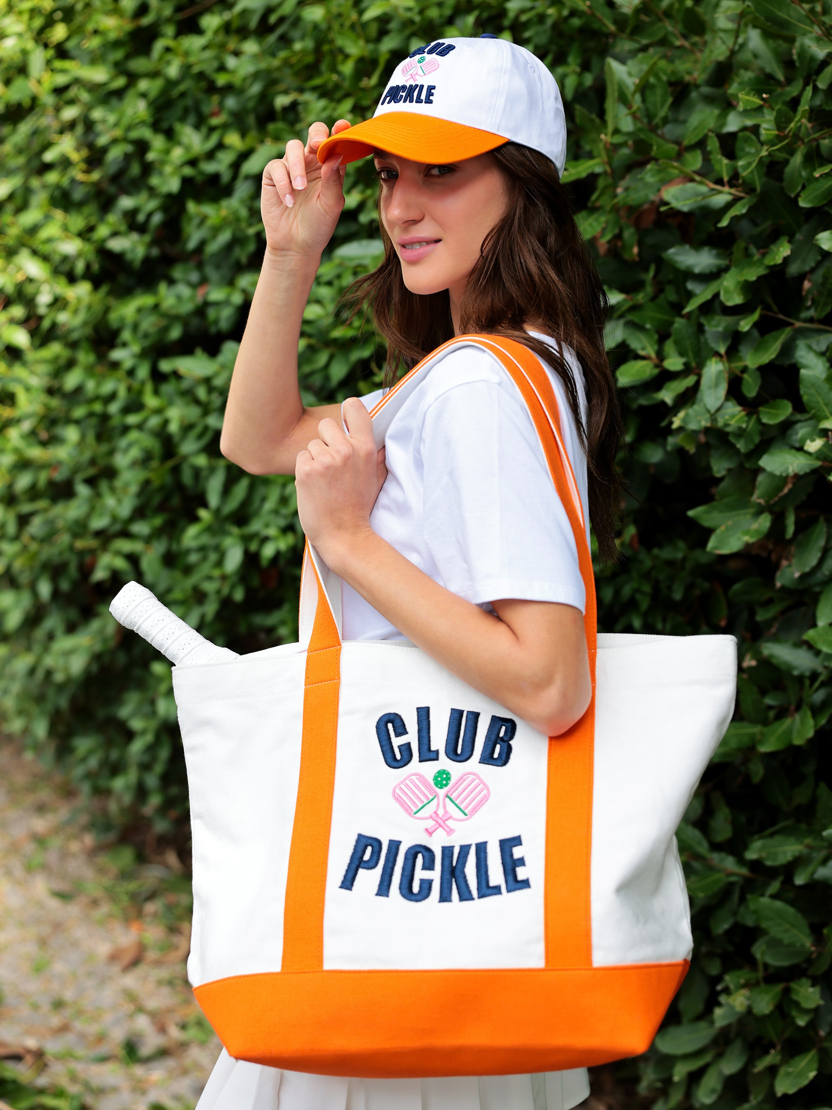 Shiraleah "Club Pickle" Tote, Ivory