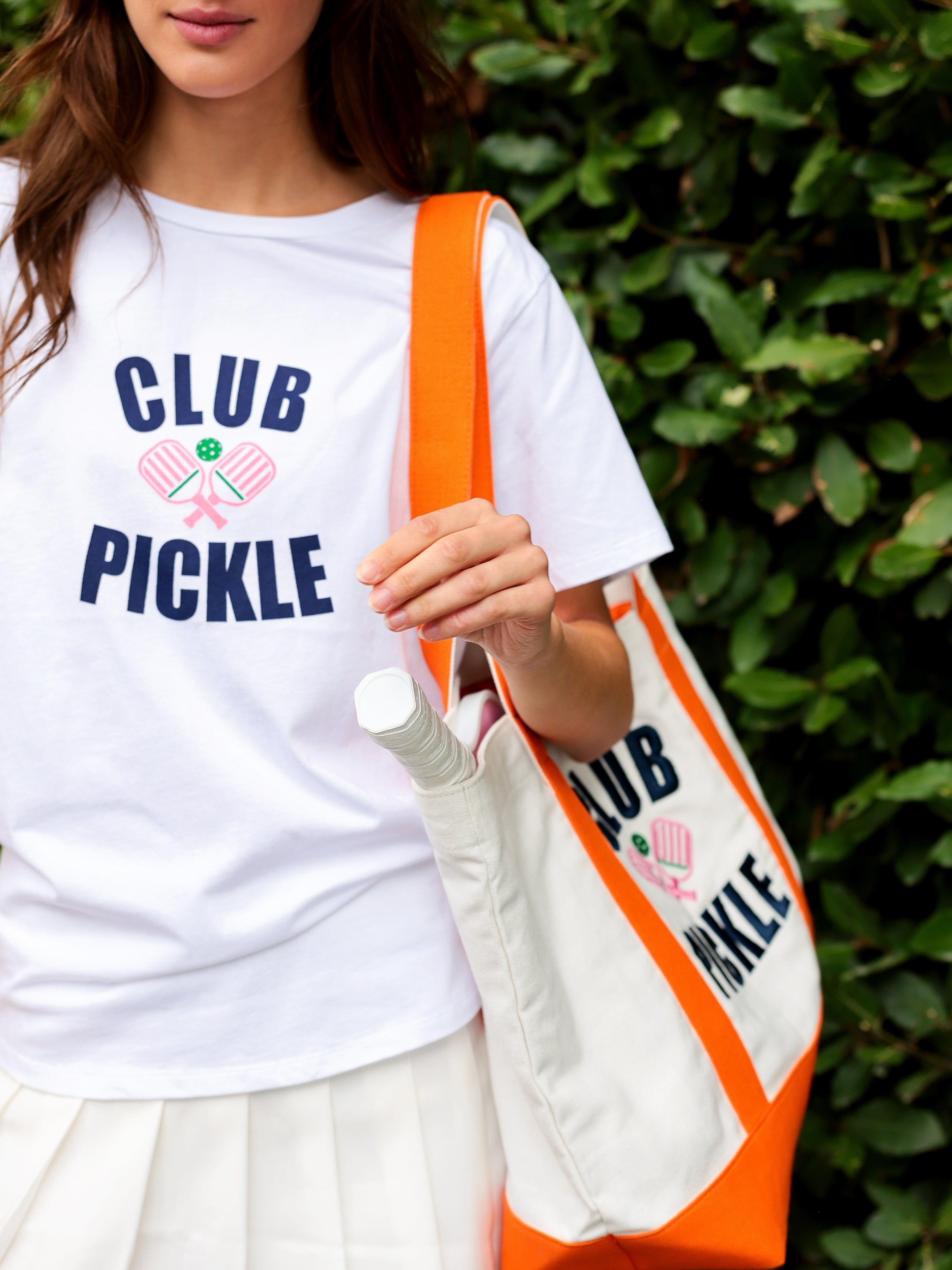 Shiraleah "Club Pickle" Tote, Ivory