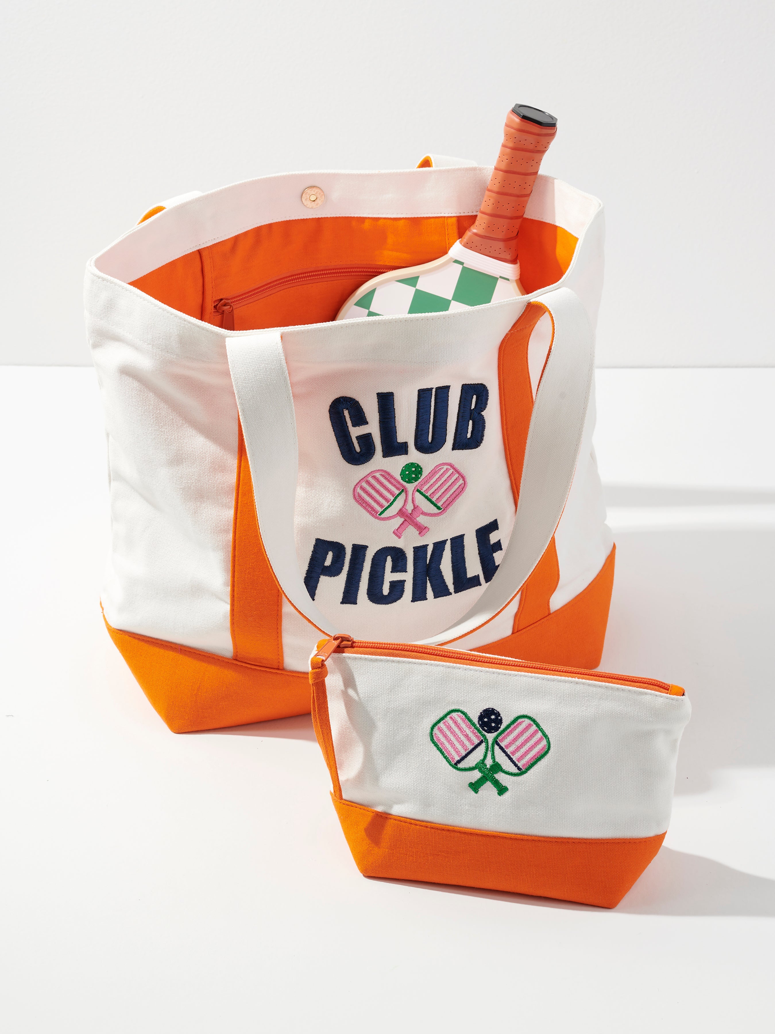 Shiraleah "Club Pickle" Tote, Ivory