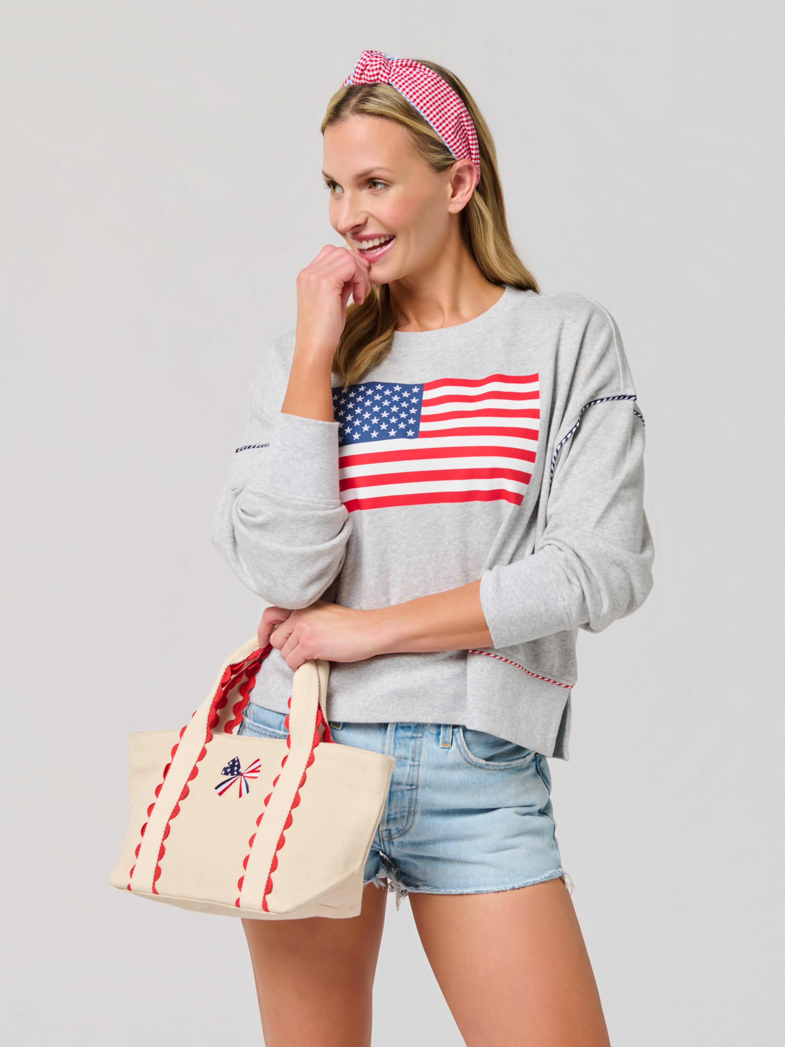 Shiraleah Liberty Bow Mini Tote, Red