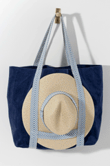 Shiraleah Sol Terry Tote and Hat, Navy